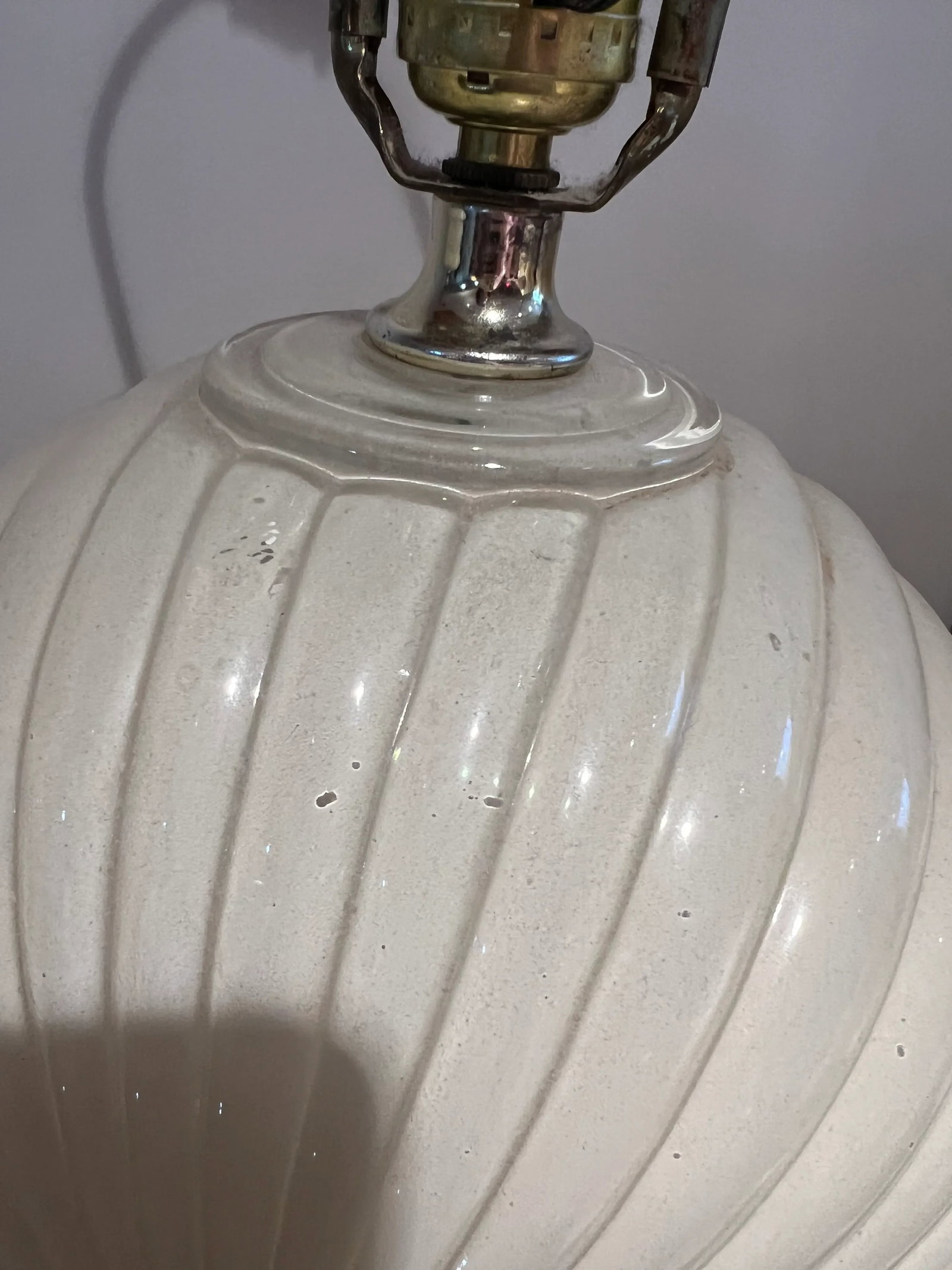 1980 Art Deco Shell Style Table Lamps - a Pair - 4