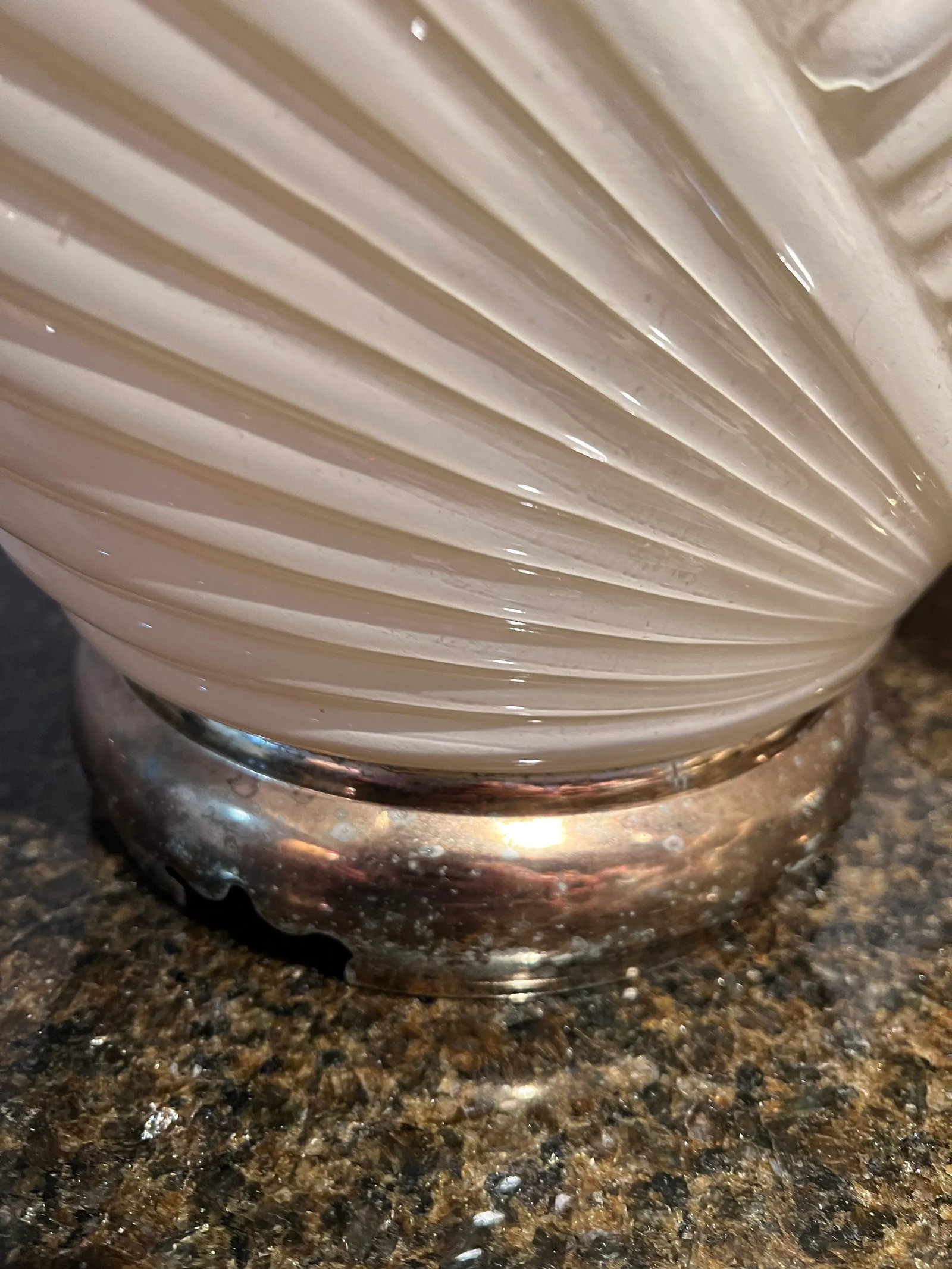 1980 Art Deco Shell Style Table Lamps - a Pair - 6