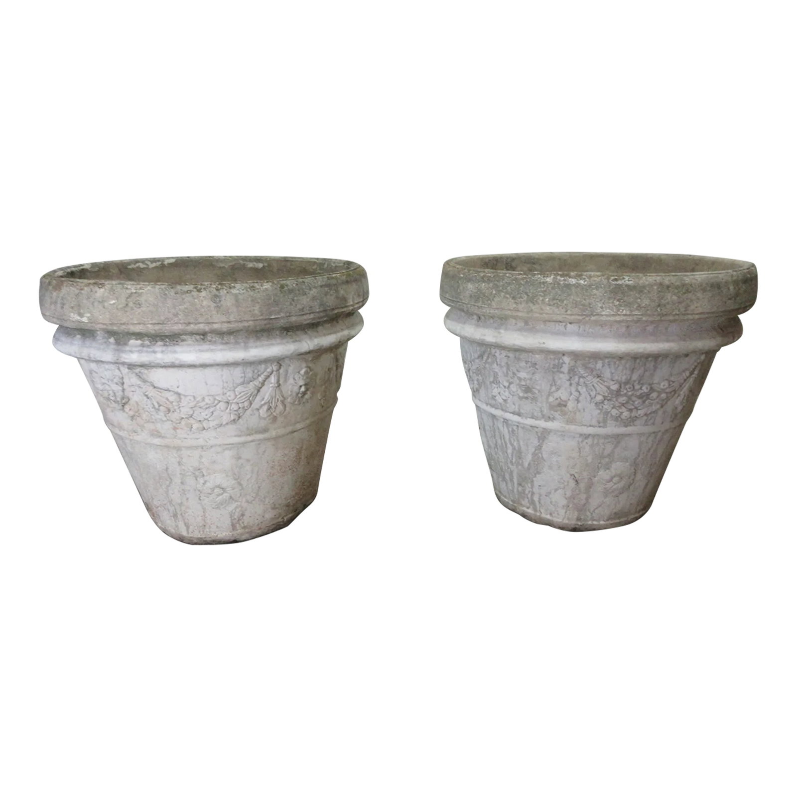 Garden Pots: This is a unique set of 2 Gustavian Style Garden Pots in there Original condition. Condition: Alterations: Original Condition Unaltered Imperfections: Some Imperfections Condition Notes: Wear