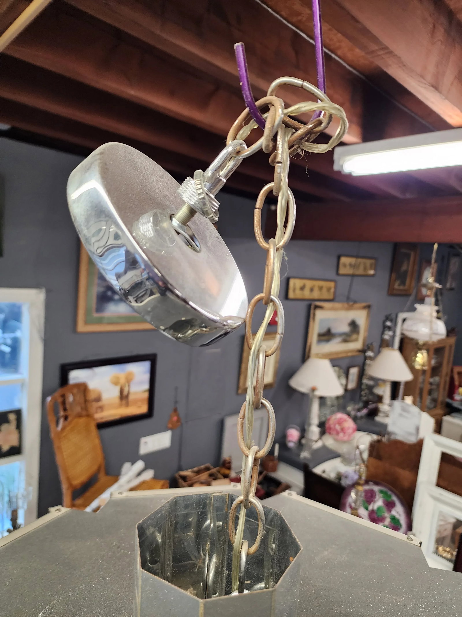 1960s Mid-Century Modern Chrome and Glass Fredrick Ramond Chandelier - 12