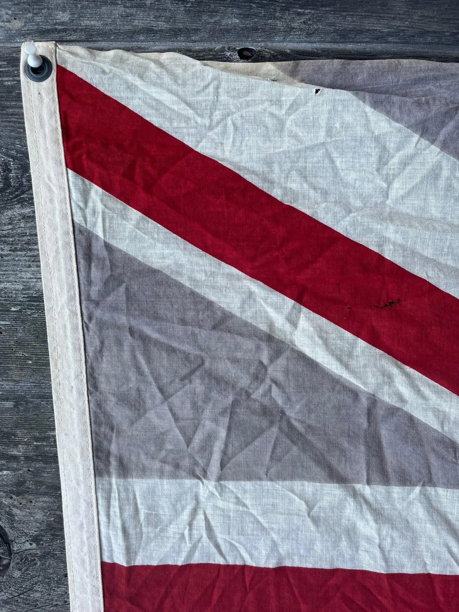 1940s Large British Flag Union Jack Soft Gently Faded Cotton Naval Flag - 3
