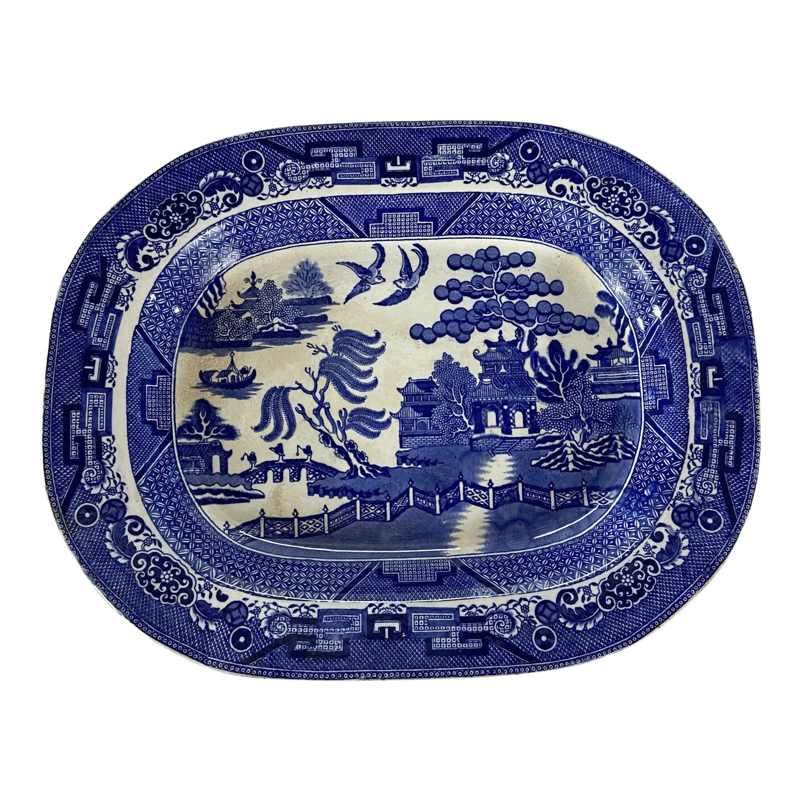 Large Blue Willow Platter (1 of 6)