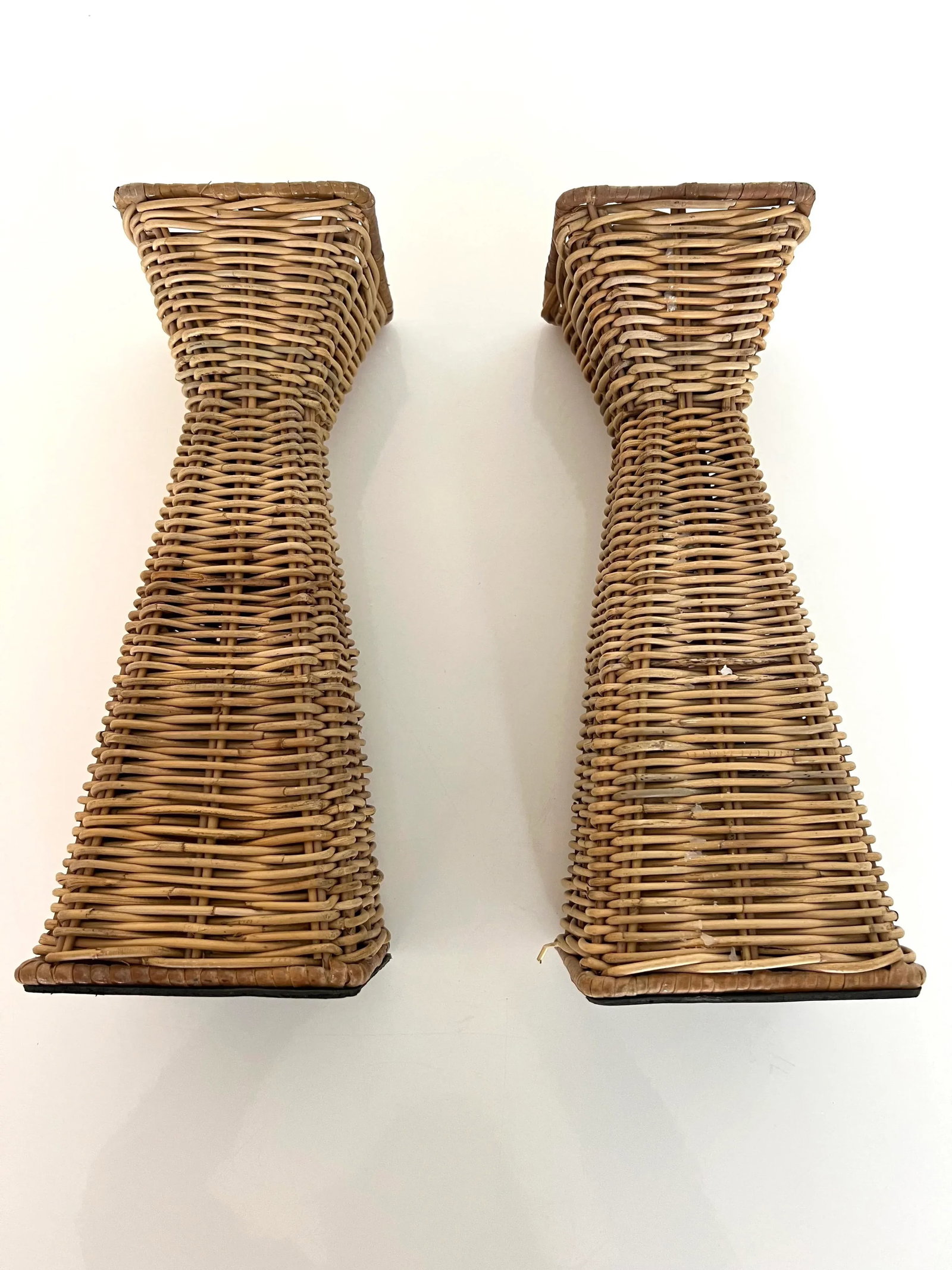 Coastal Wicker Candlestick Holders - a Pair - 5