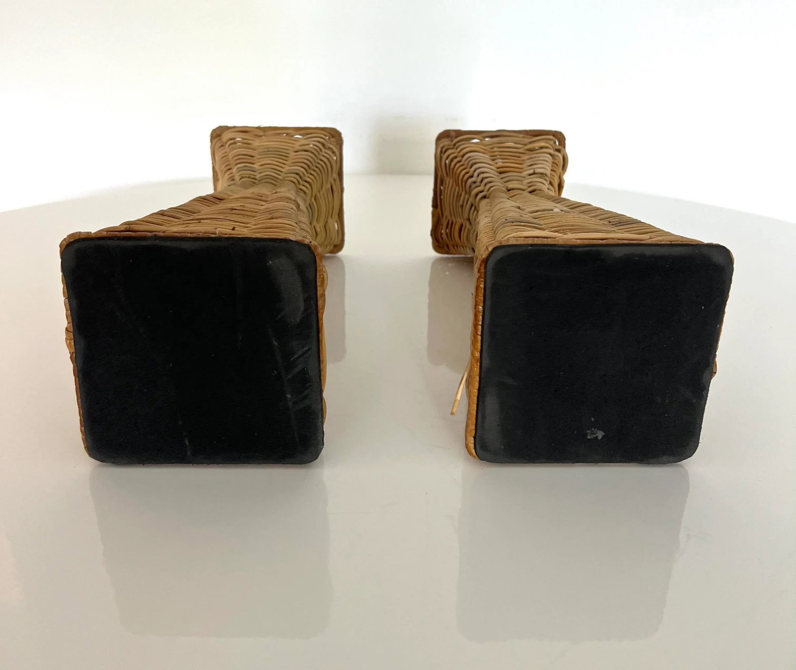 Coastal Wicker Candlestick Holders - a Pair - 8