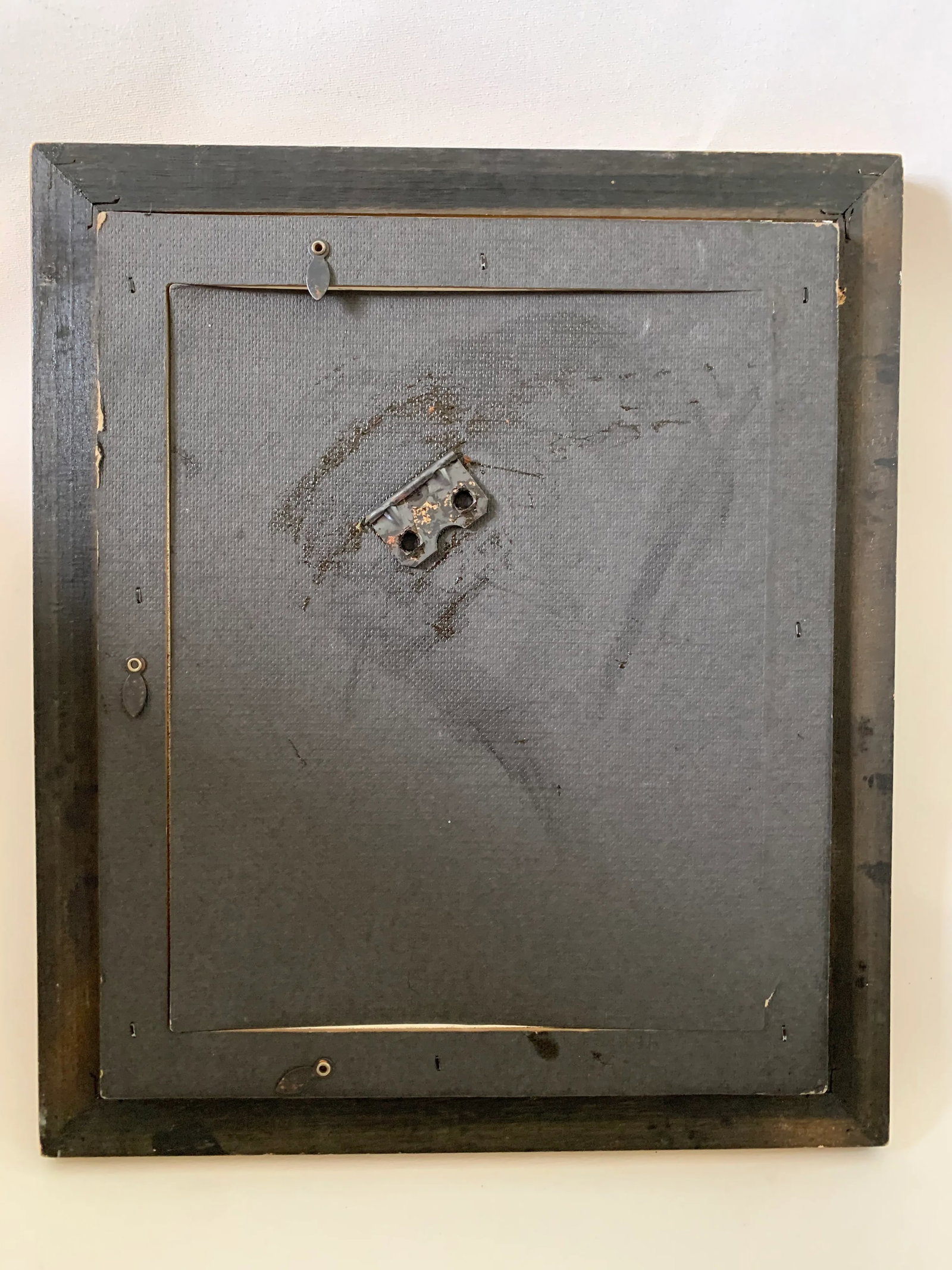 Vintage 1970s Gilded Faux Bamboo Picture Painting Frame - 3
