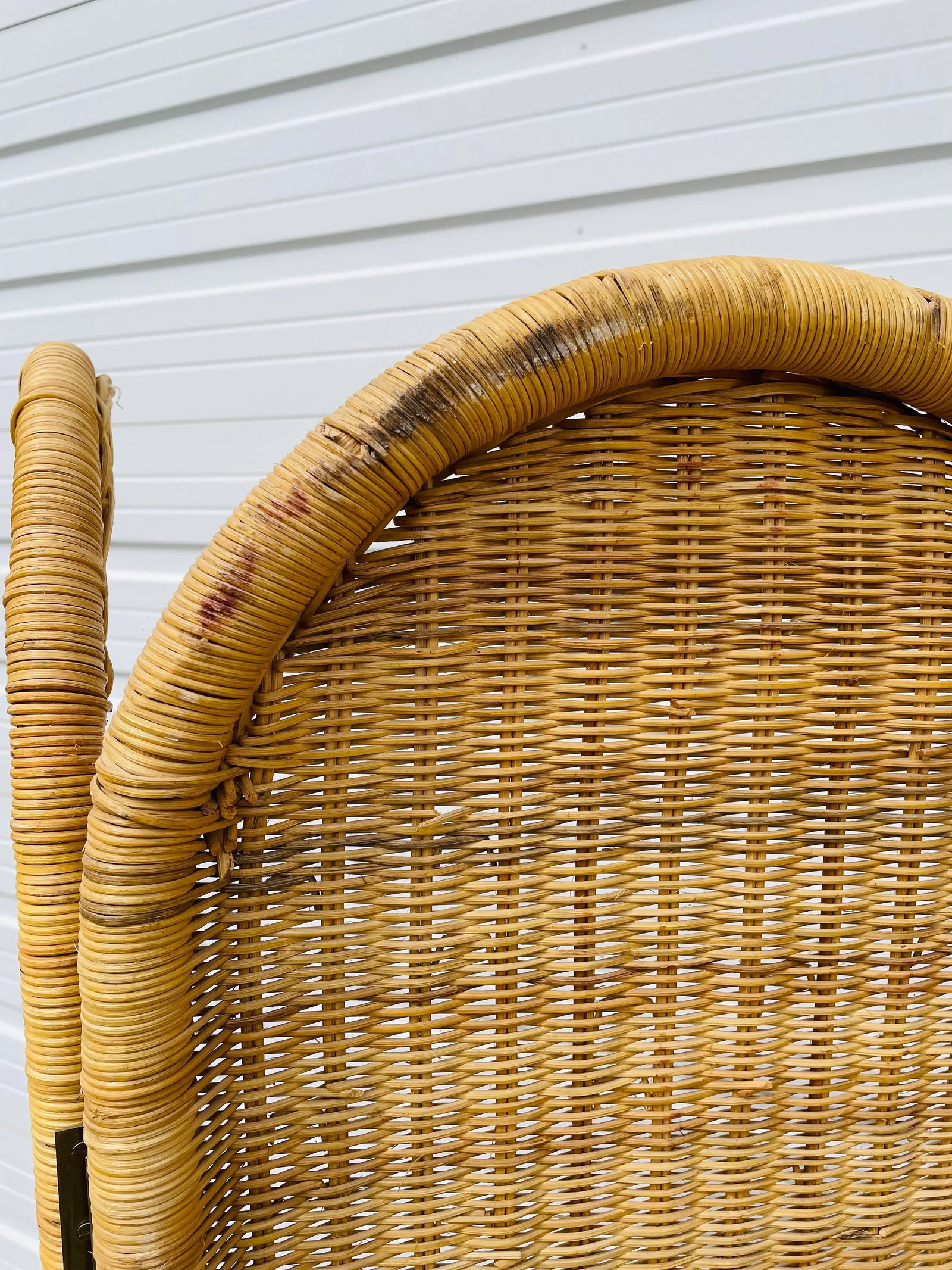 Vintage Mid 20th Century Rattan Wicker Screen - 10