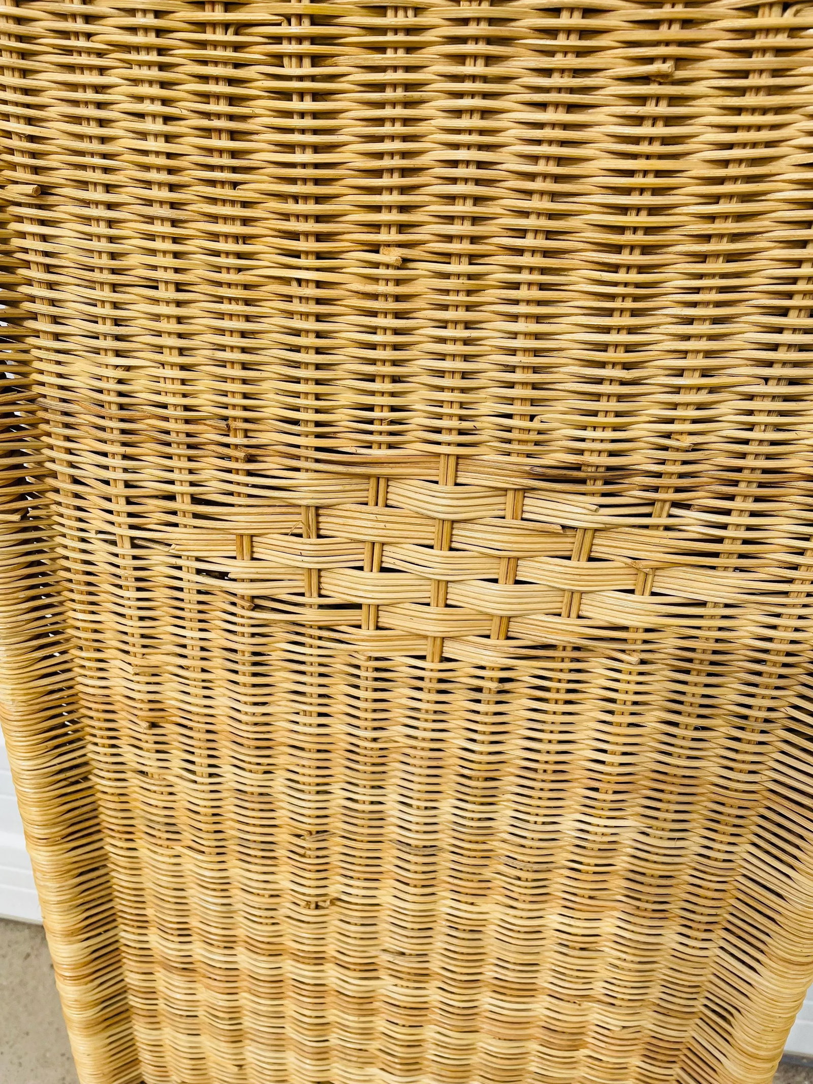 Vintage Mid 20th Century Rattan Wicker Screen - 2