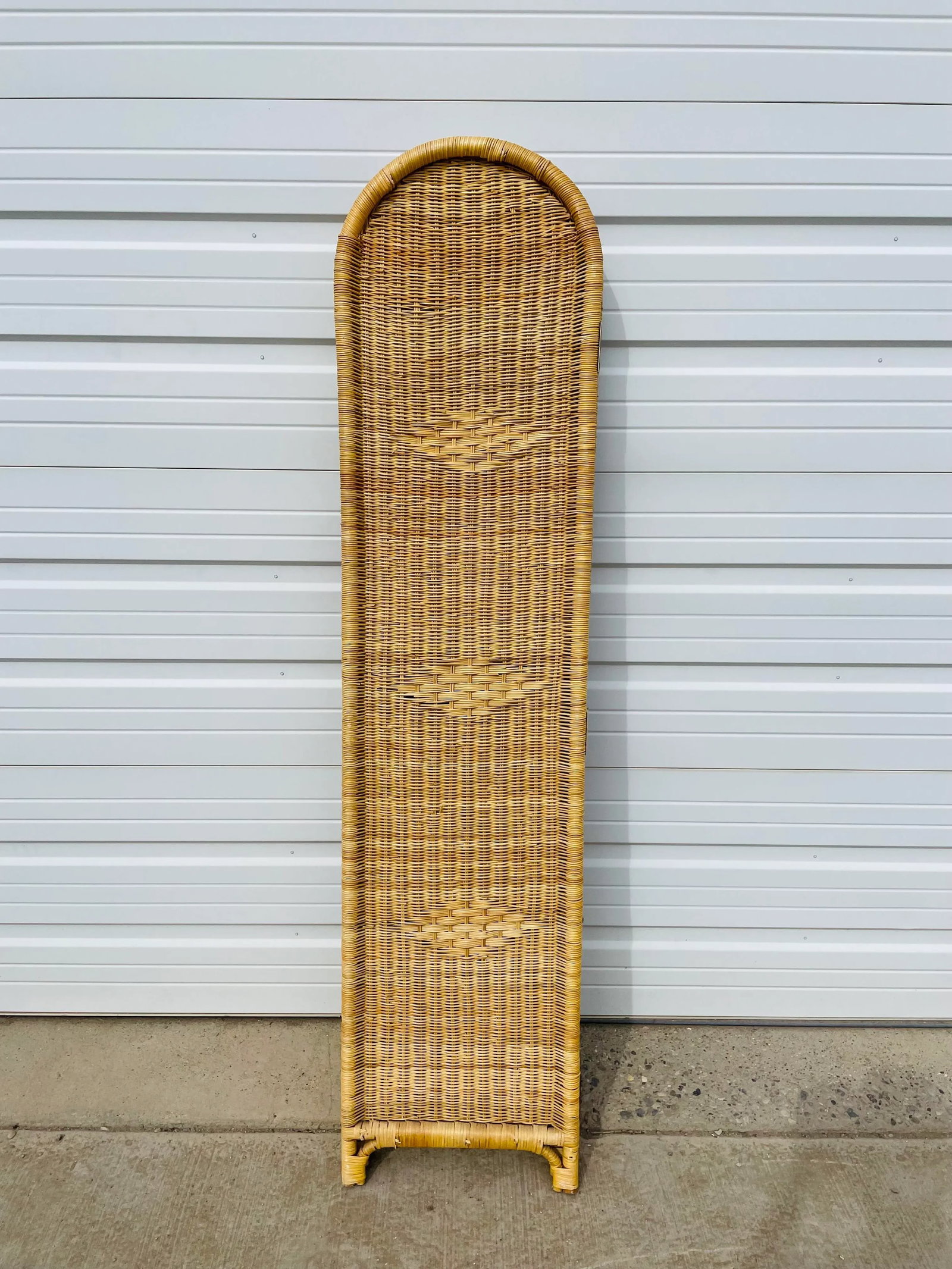 Vintage Mid 20th Century Rattan Wicker Screen - 3