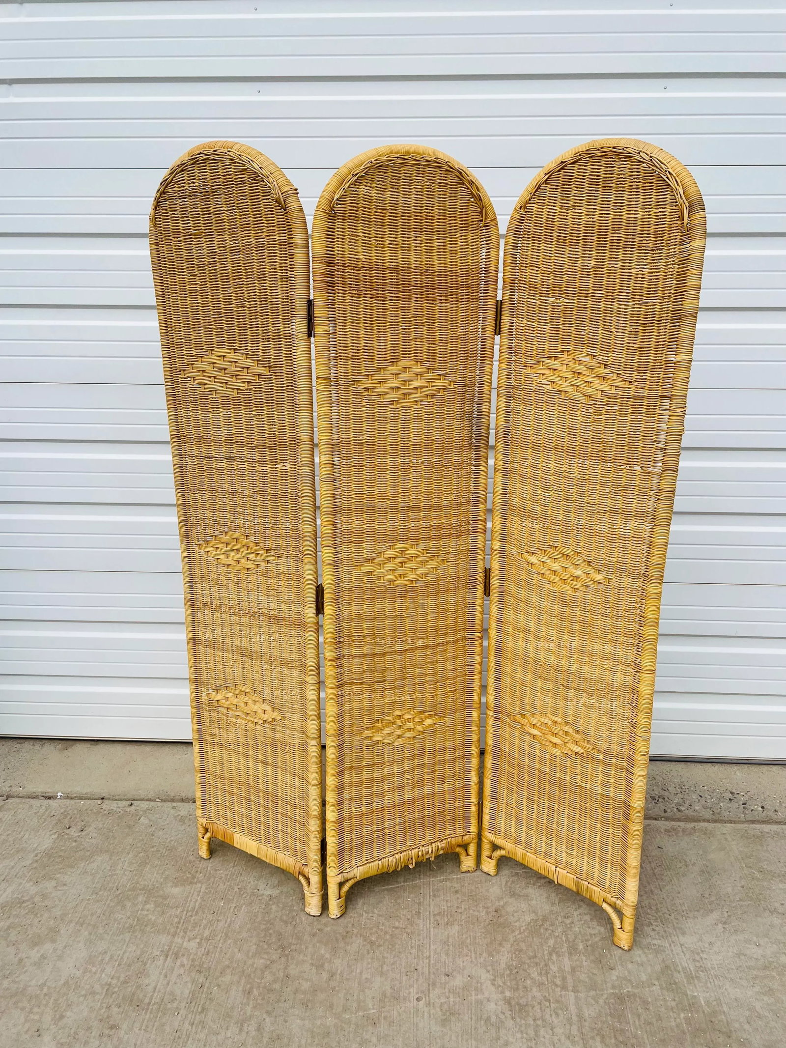 Vintage Mid 20th Century Filipino Rattan Room Divider Screen - 2