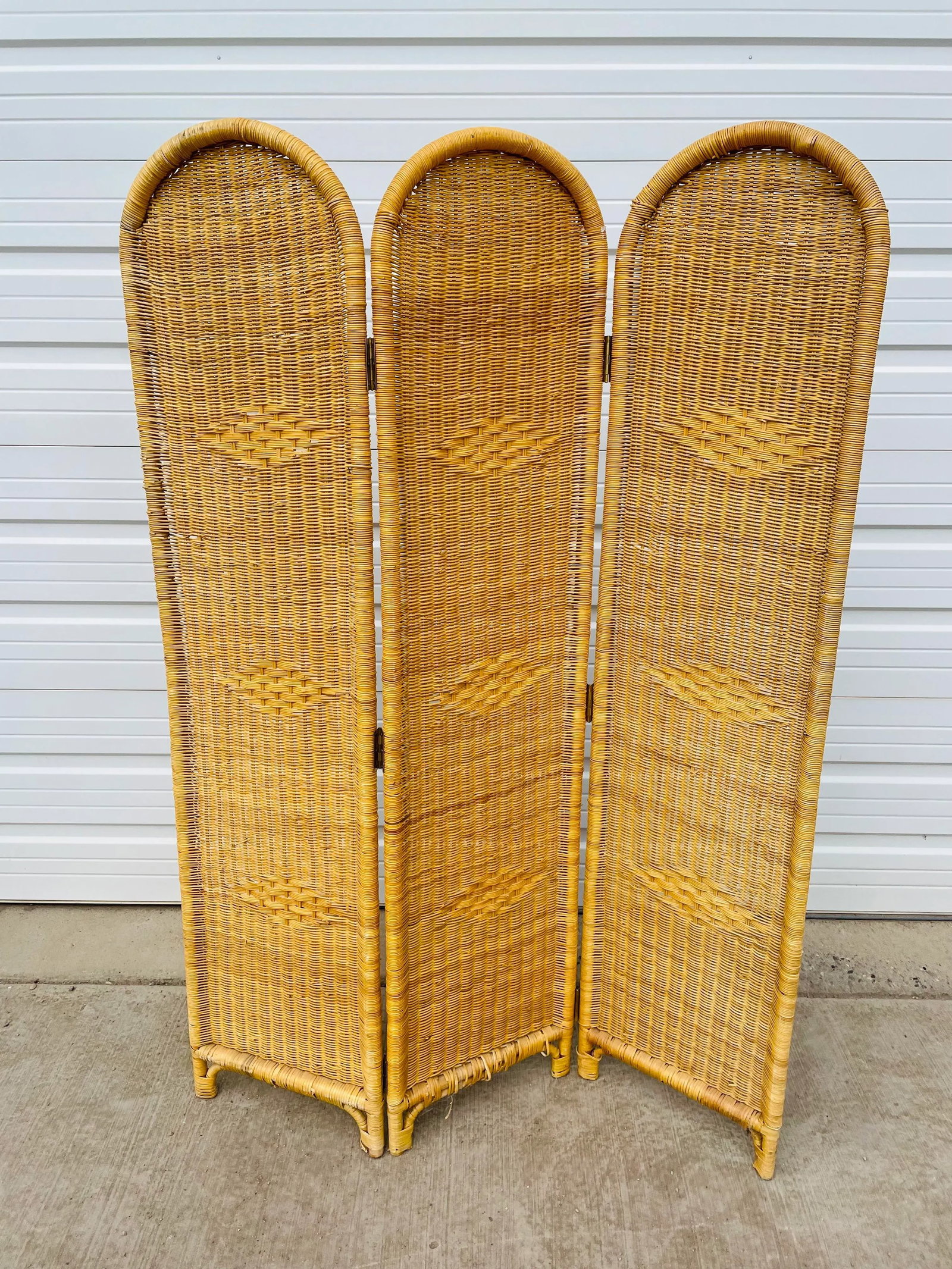 Vintage Mid 20th Century Filipino Rattan Room Divider Screen - 5