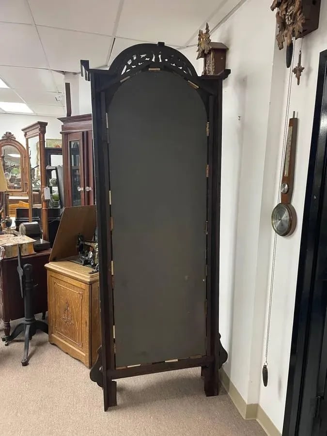 Late 19th Century Victorian Walnut Pier Mirror, Hand Carved and Ornate, Newly Refinished, Beveled Gl - 10
