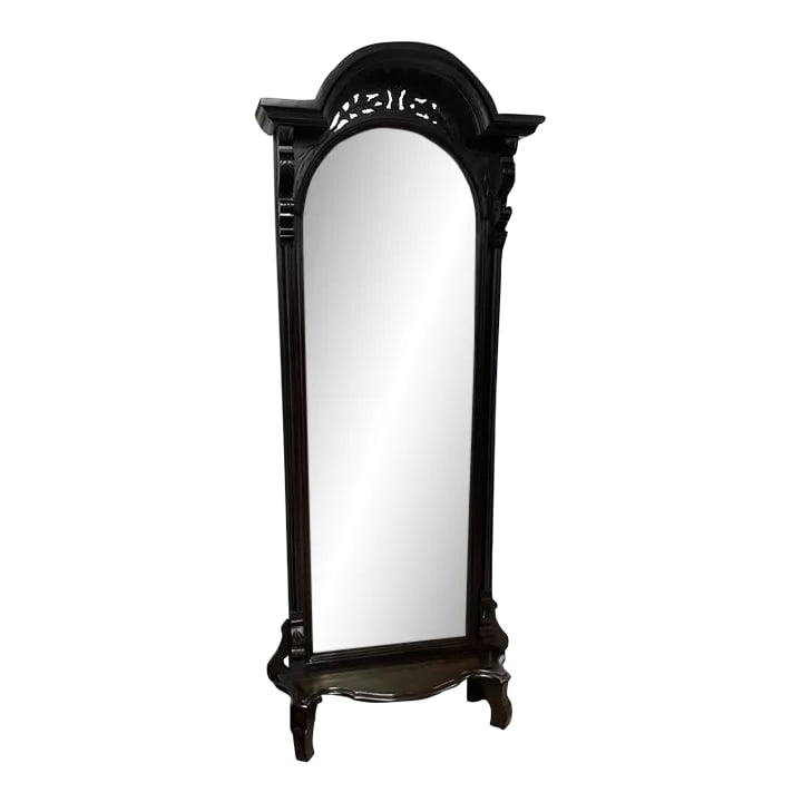 Late 19th Century Victorian Walnut Pier Mirror, Hand Carved and Ornate, Newly Refinished, Beveled Gl (1 of 11)