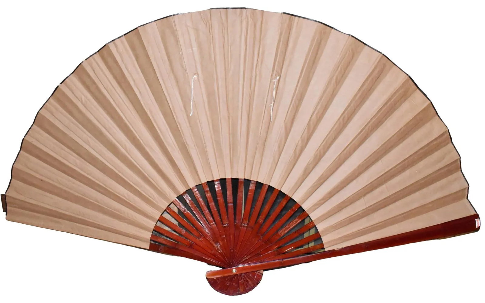 Mid 20th Century Chinese Hand Painted Dragon Fan Large Vintage Hanging Wall Fan - 6