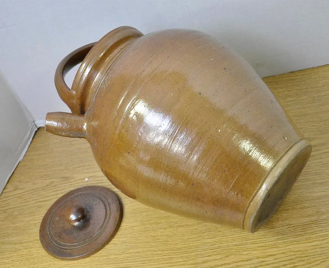 Vintage French Stoneware Pot - 8