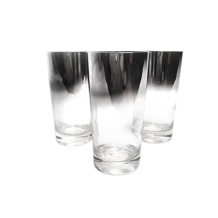 1960s Mid-Century Ombre Silver Mercury Tumbler Glasses - Set of 3: Vintage mid century set of 3 ombre silver mercury tumbler glasses, from the 1960's. They are super sleek Dorothy Thorpe style and perfect for your jet-set lifestyle. Excellent Condition! Condition: Al