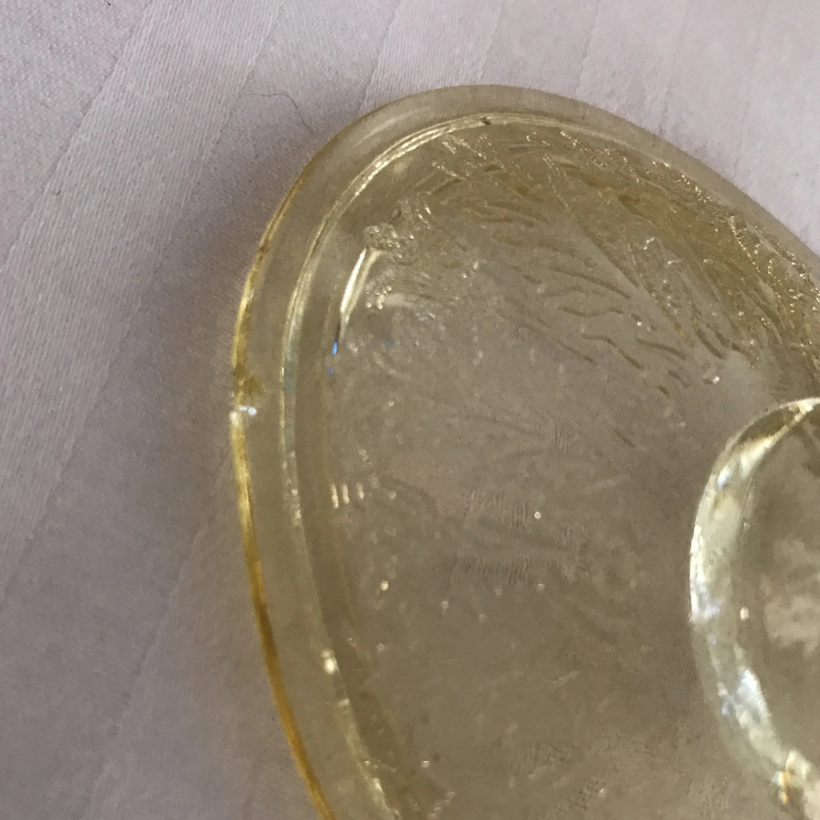 Yellow Depression Glass Covered Sugar and Creamer - 2 Piece - 6