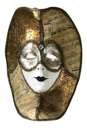 20th Century Renaissance Venetian Gold Paper Mache Mask (1 of 10)