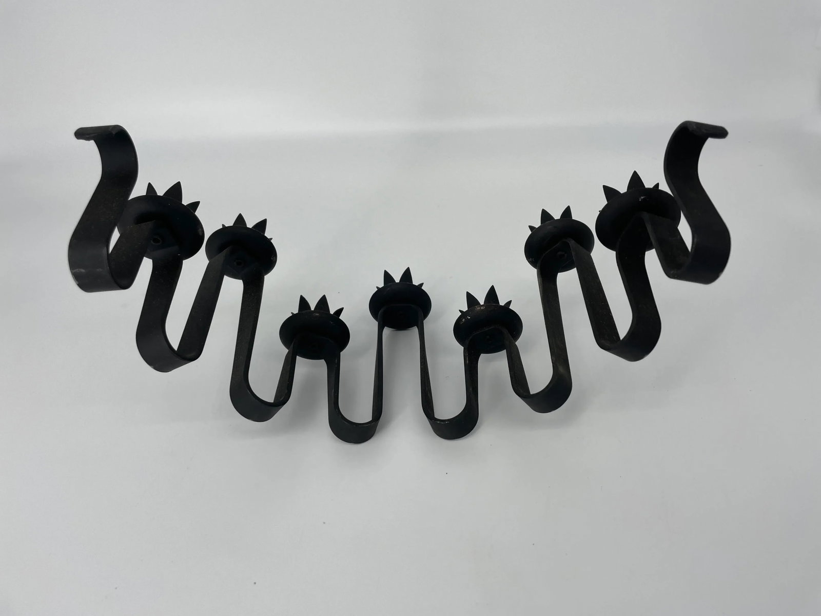Black Wrought Iron MCM Candelabra - 7