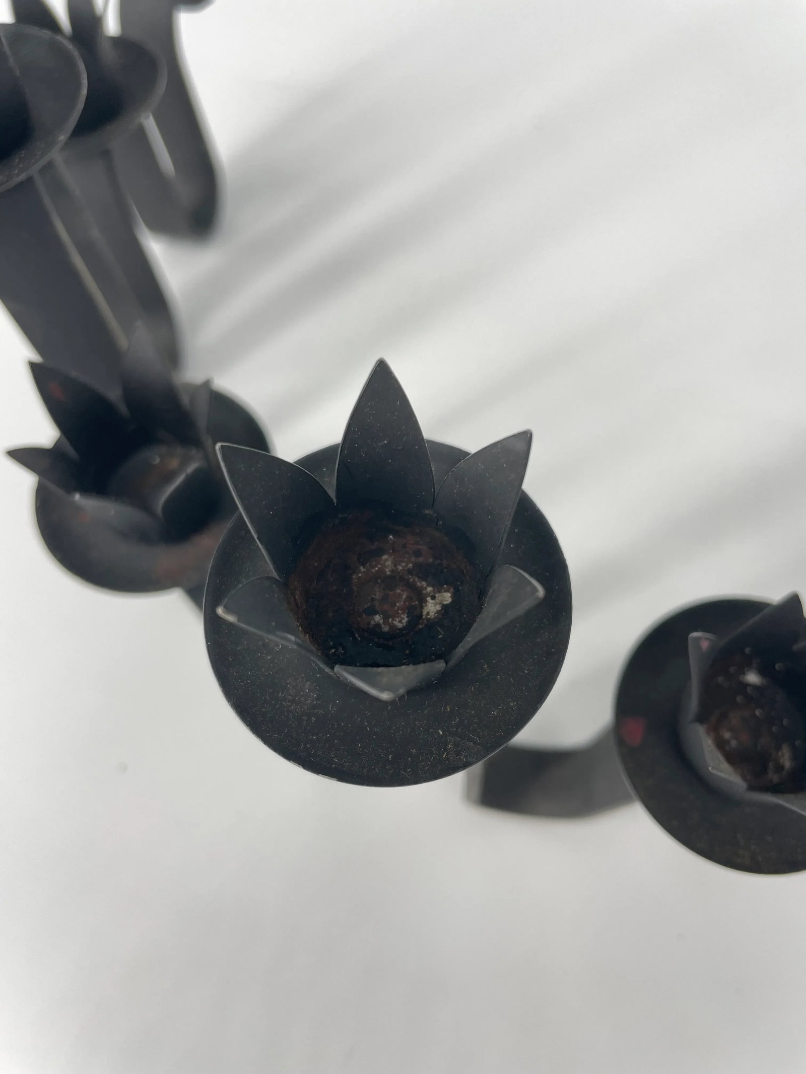 Black Wrought Iron MCM Candelabra - 8