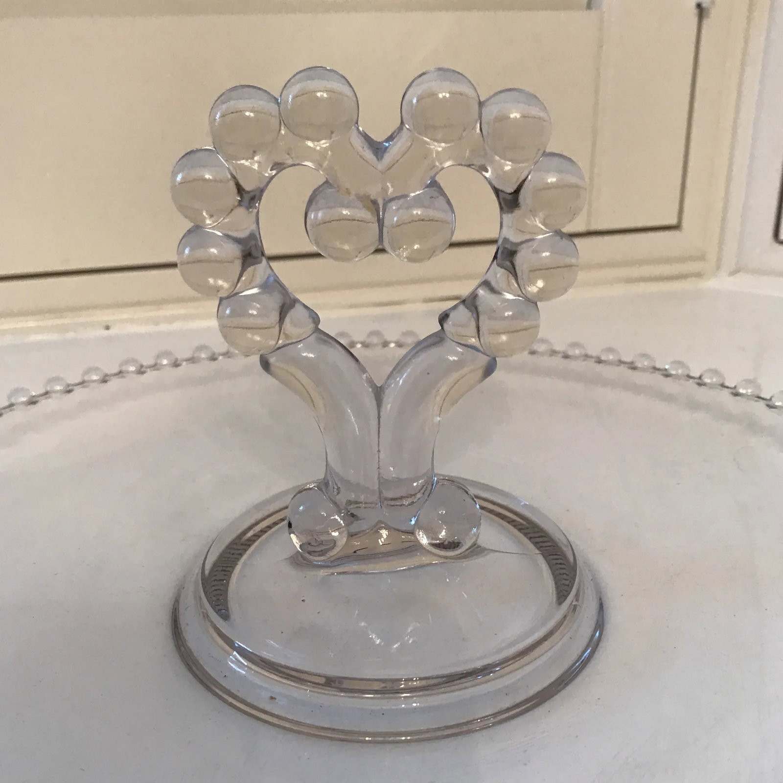 1930s Vintage Imperial Glass Co. Candlewick Round Sandwich Tray - 2