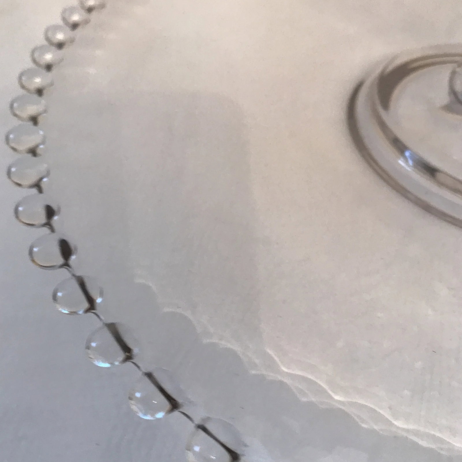 1930s Vintage Imperial Glass Co. Candlewick Round Sandwich Tray - 3