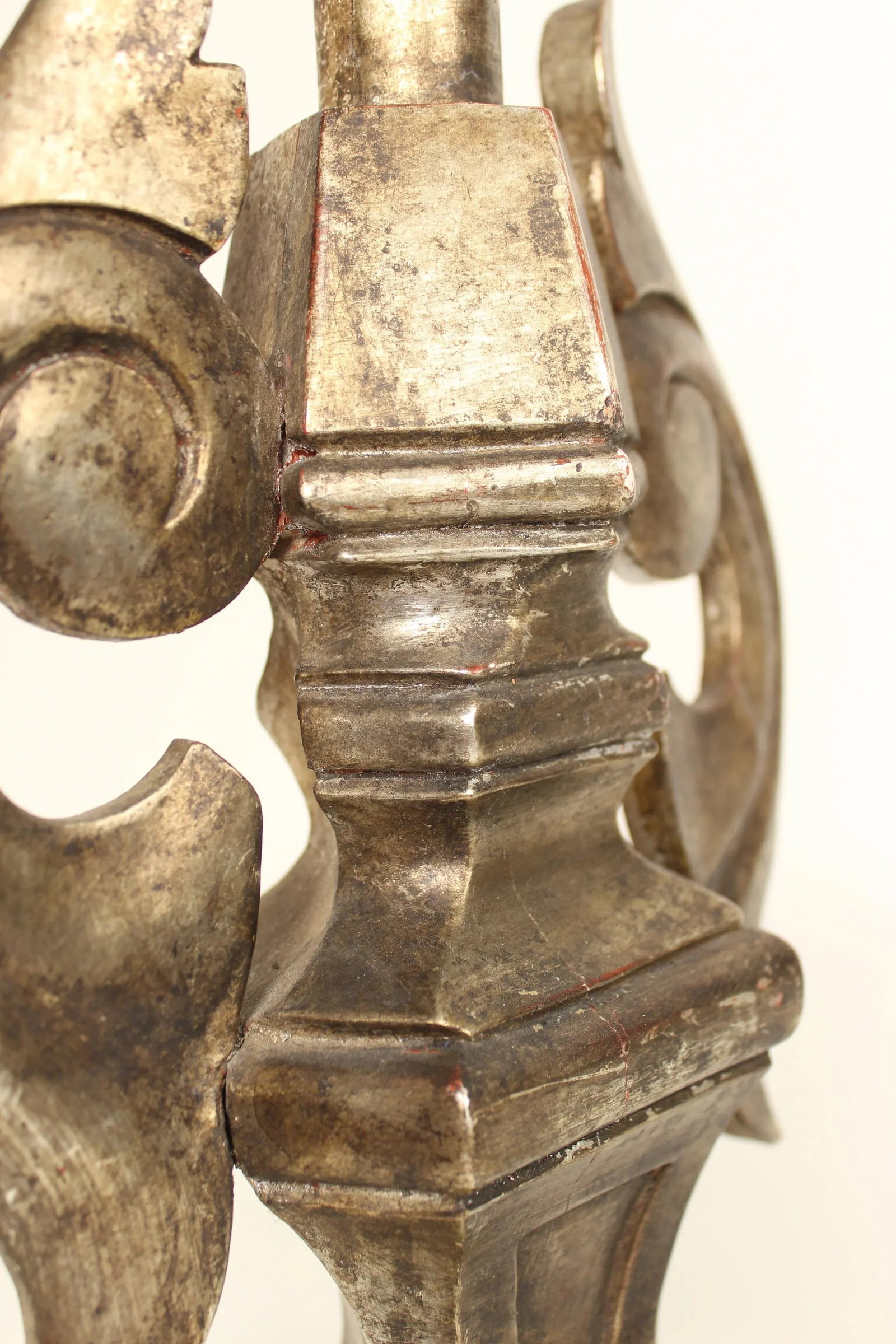 Italian Silver Leaf Table Lamps - a Pair - 10