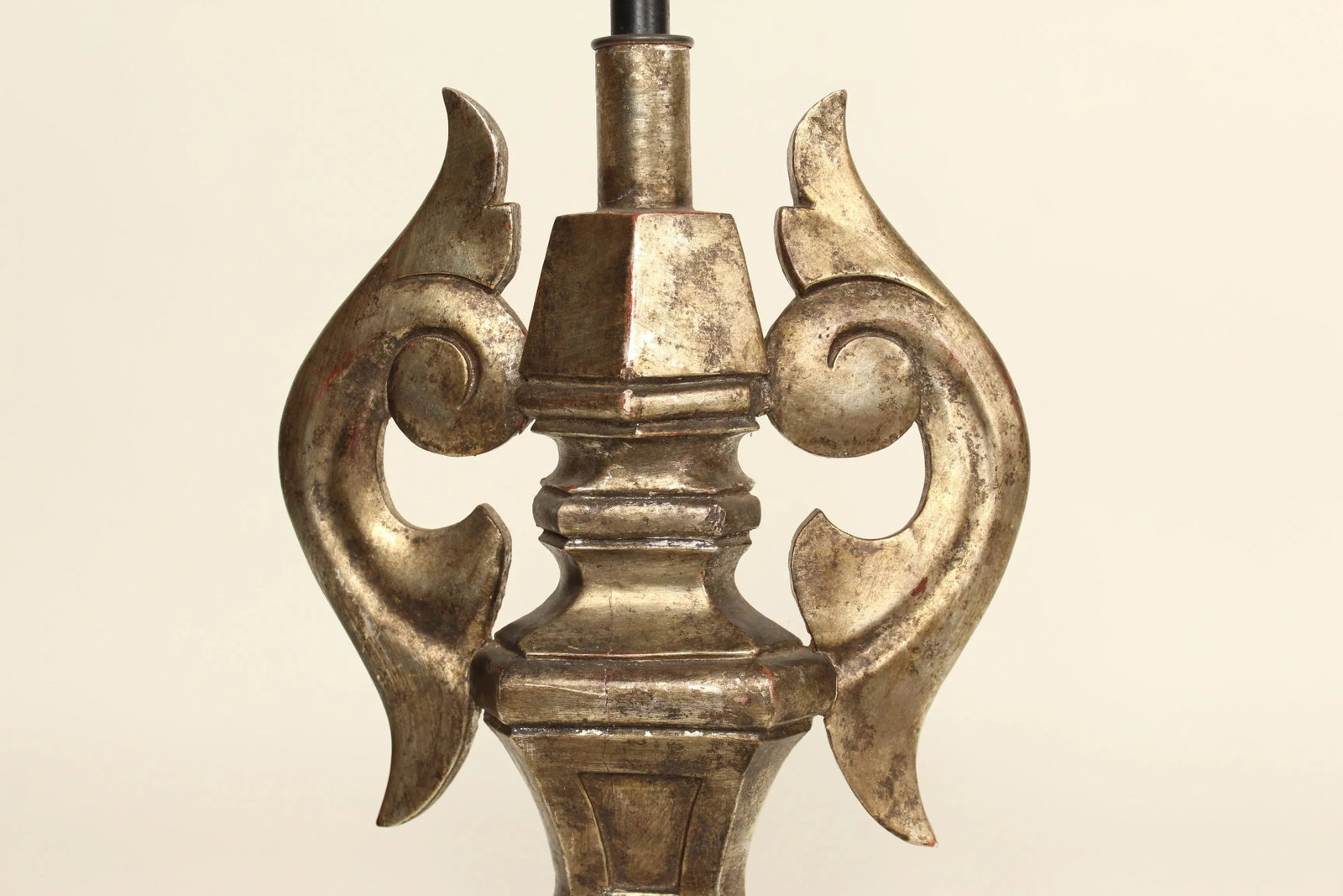 Italian Silver Leaf Table Lamps - a Pair - 8