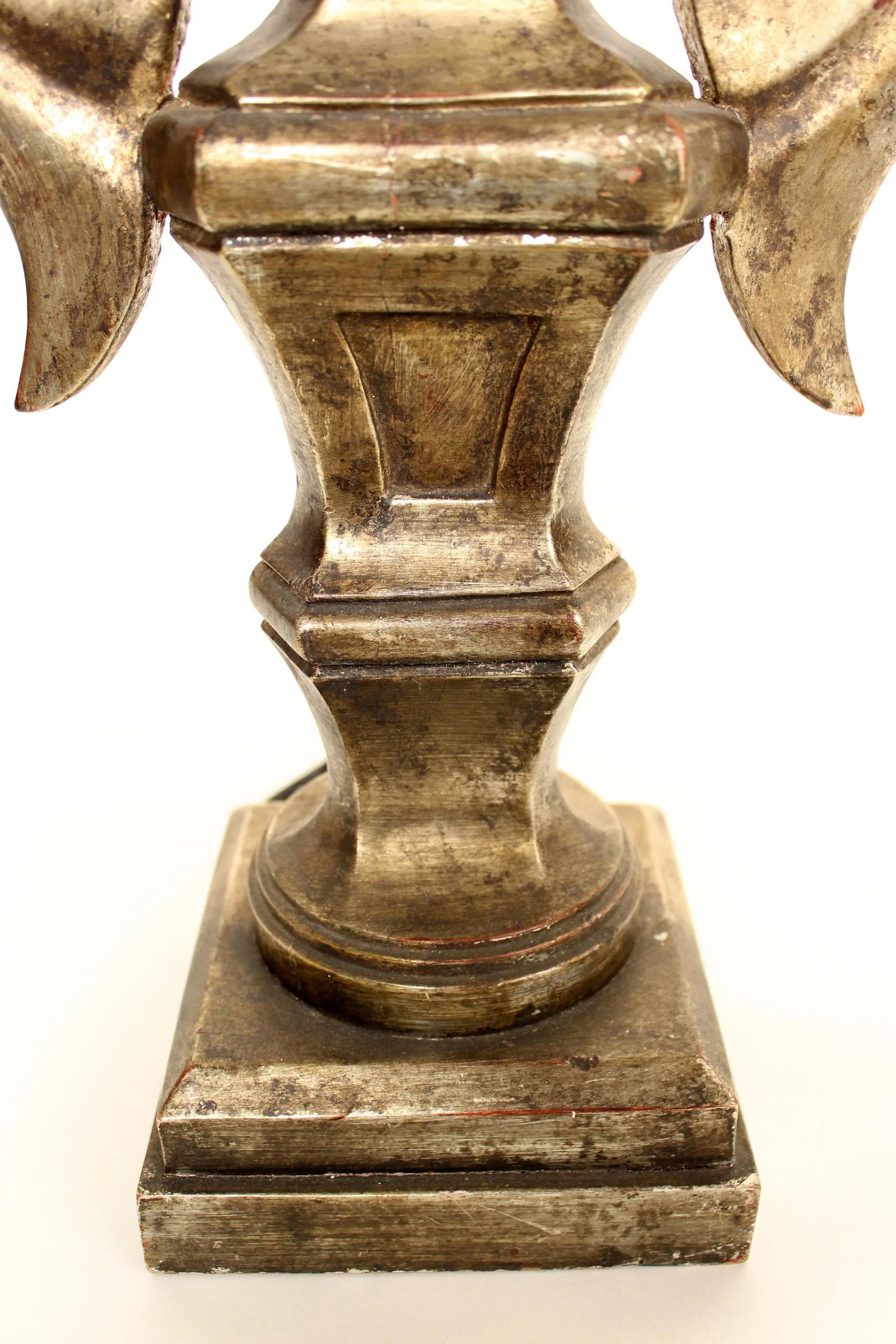 Italian Silver Leaf Table Lamps - a Pair - 9