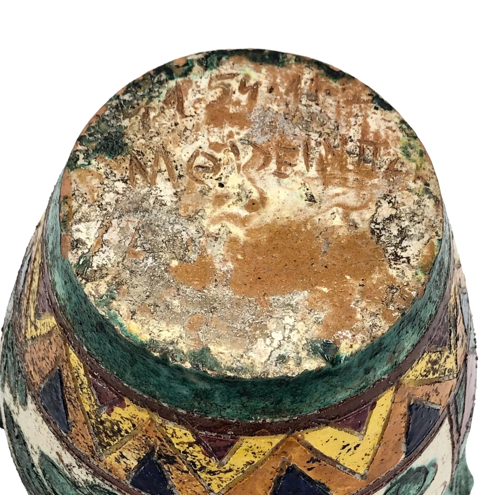 Majolica Italy Tin Glazed Urn/Vase Art Pottery With Handles - 10