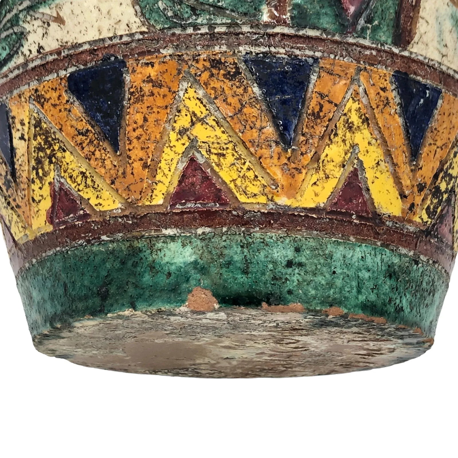 Majolica Italy Tin Glazed Urn/Vase Art Pottery With Handles - 8