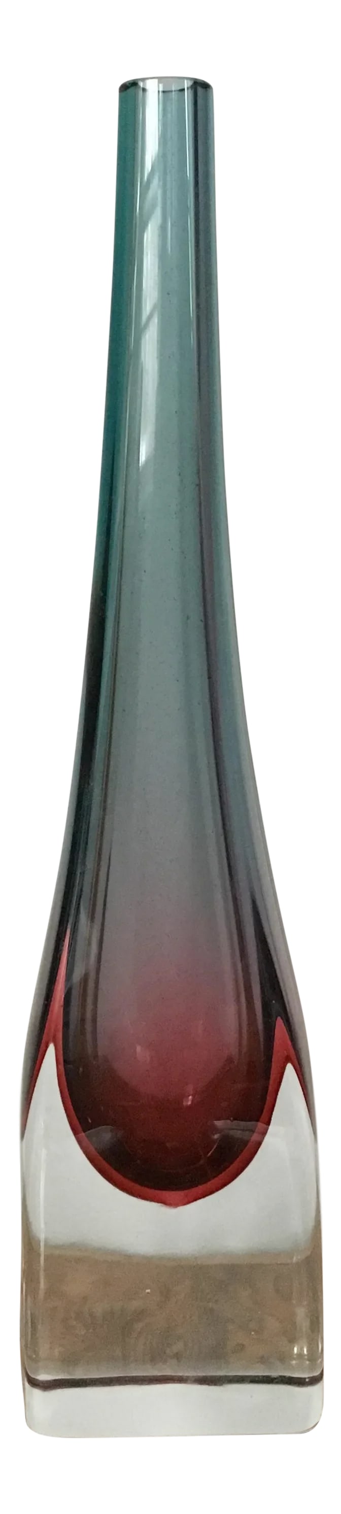 Murano Sommerso Vase: Mid century Italian Murano Sommerso vase in contrasting blue & pinks. Condition: Alterations: Original Condition Unaltered Imperfections: Some Imperfections Condition Notes: Wear consistent with age.