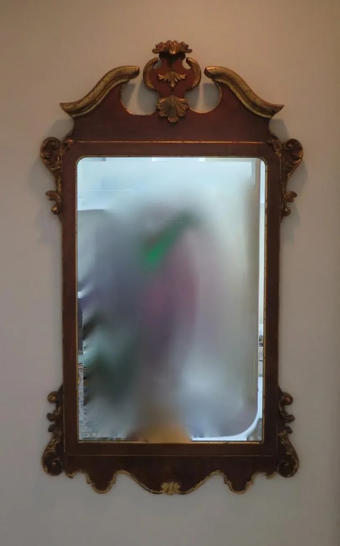 La Barge Mirror Italian Burl Wood and Gold Gilt - 7