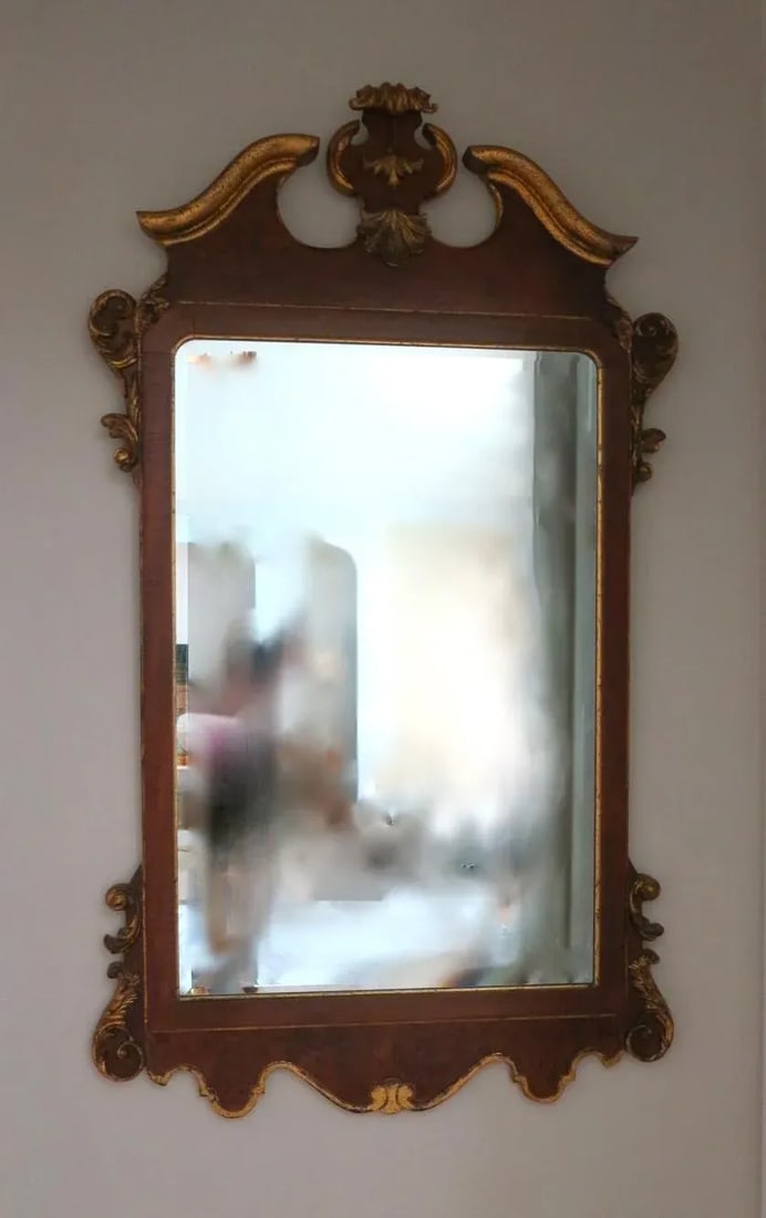 La Barge Mirror Italian Burl Wood and Gold Gilt - 9