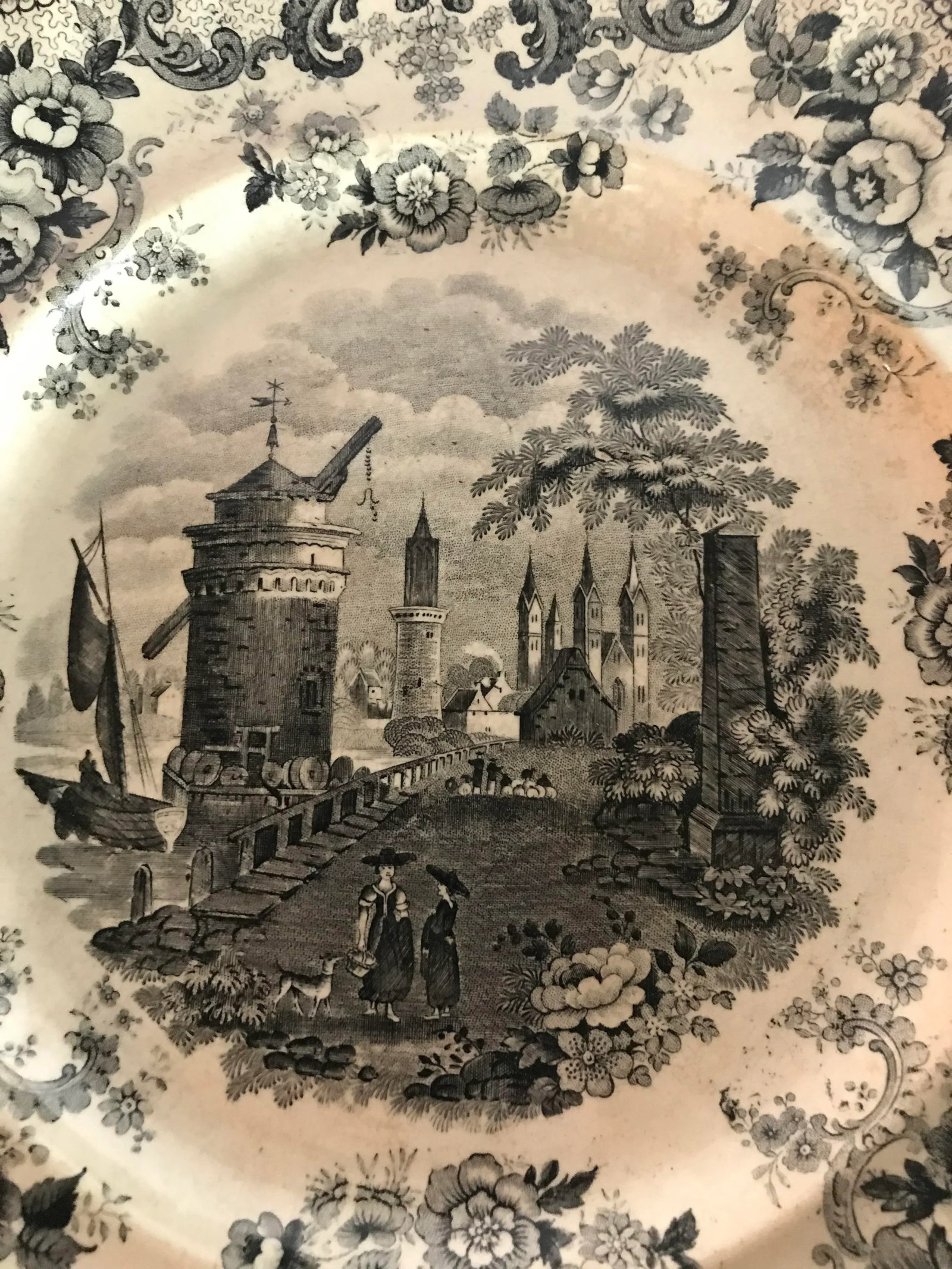 Antique Decorative Transferware Plate - 2