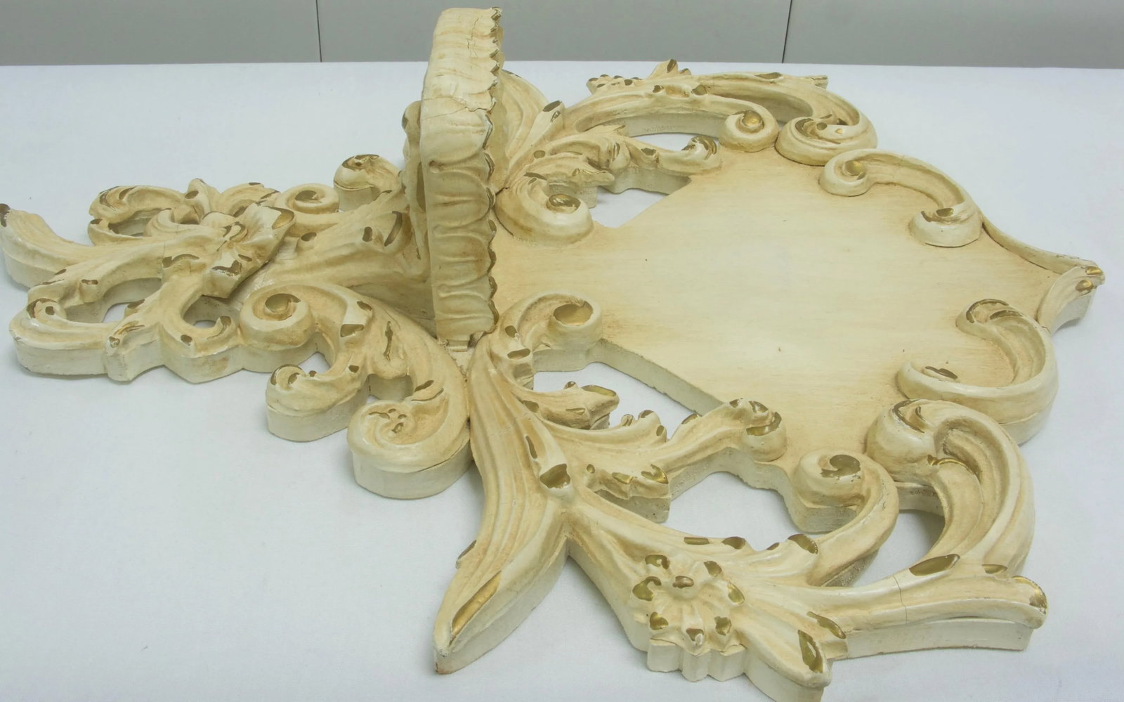 French Provincial Leaf and Scroll Wall Shelf - 5