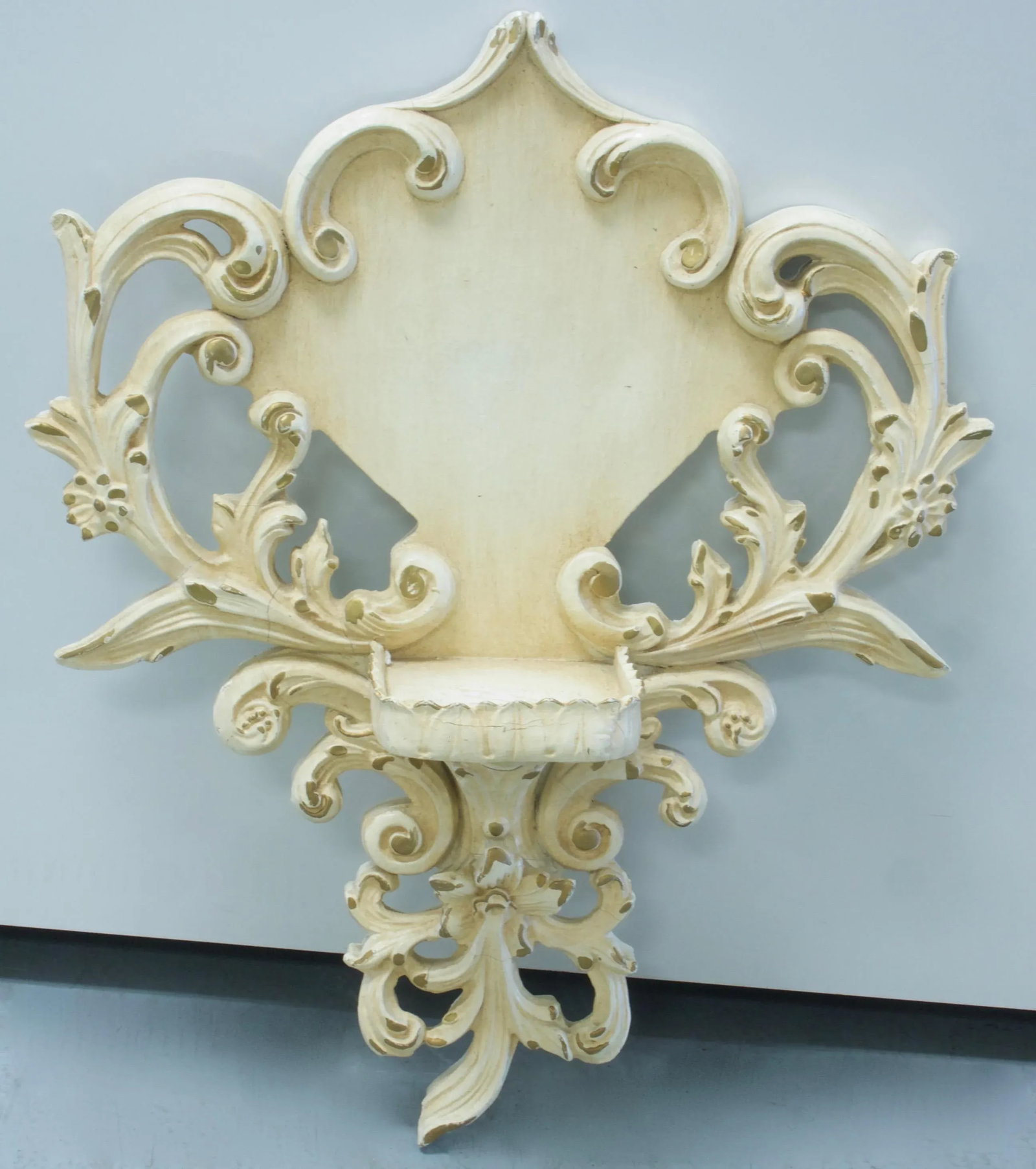 French Provincial Leaf and Scroll Wall Shelf - 7
