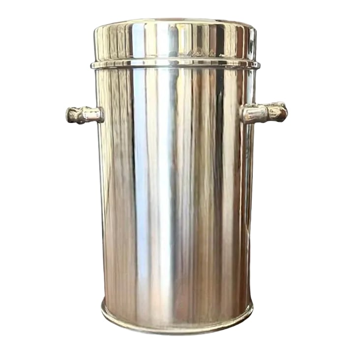 Vintage Silver Plate Faux Bamboo Wine / Champagne Ice Cooler / Bucket / Holder by St James Brazil (1 of 6)