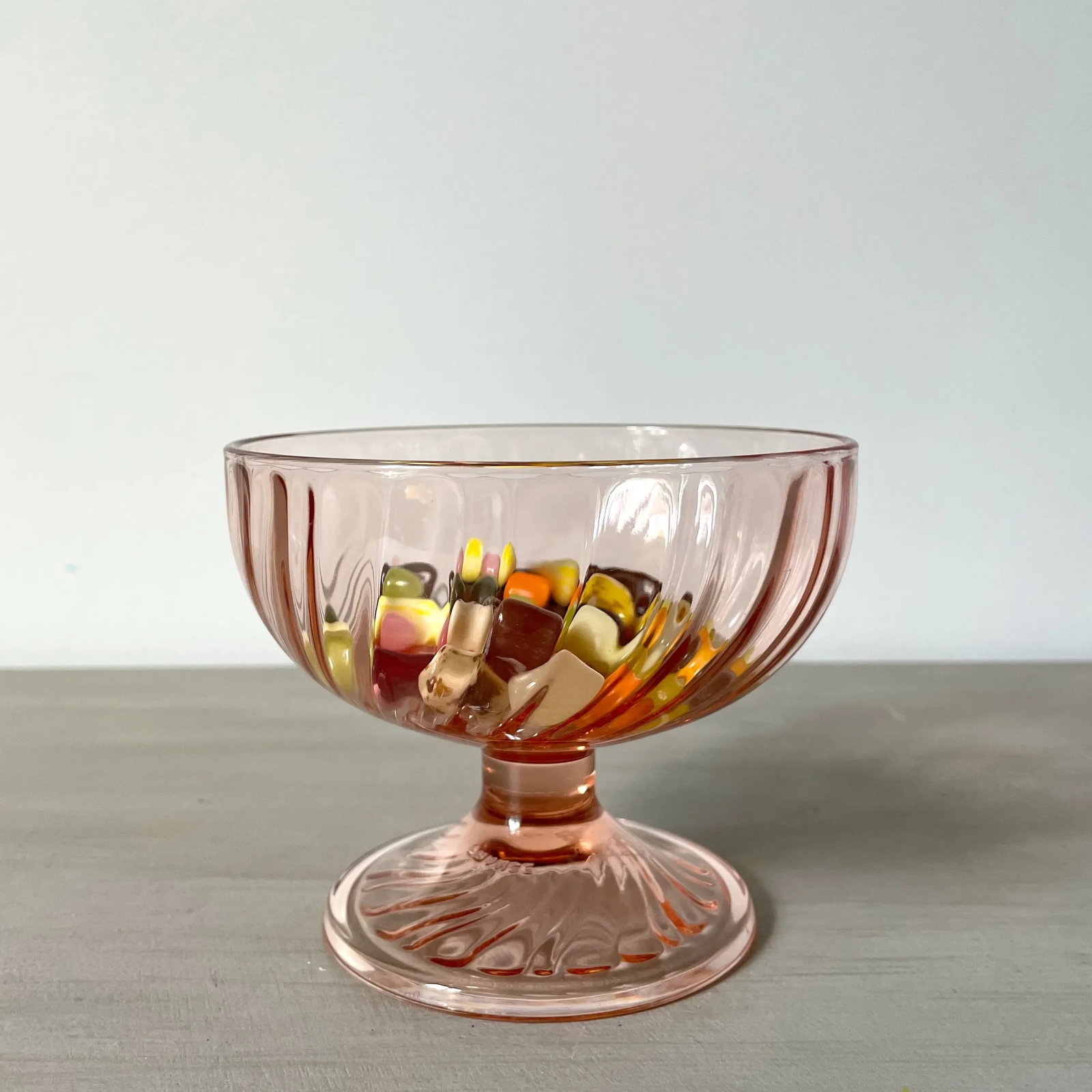 Mid-Century Cristal d'Arques-Durand Swirl Optic Small Compote Candy / Nut Bowl - 2
