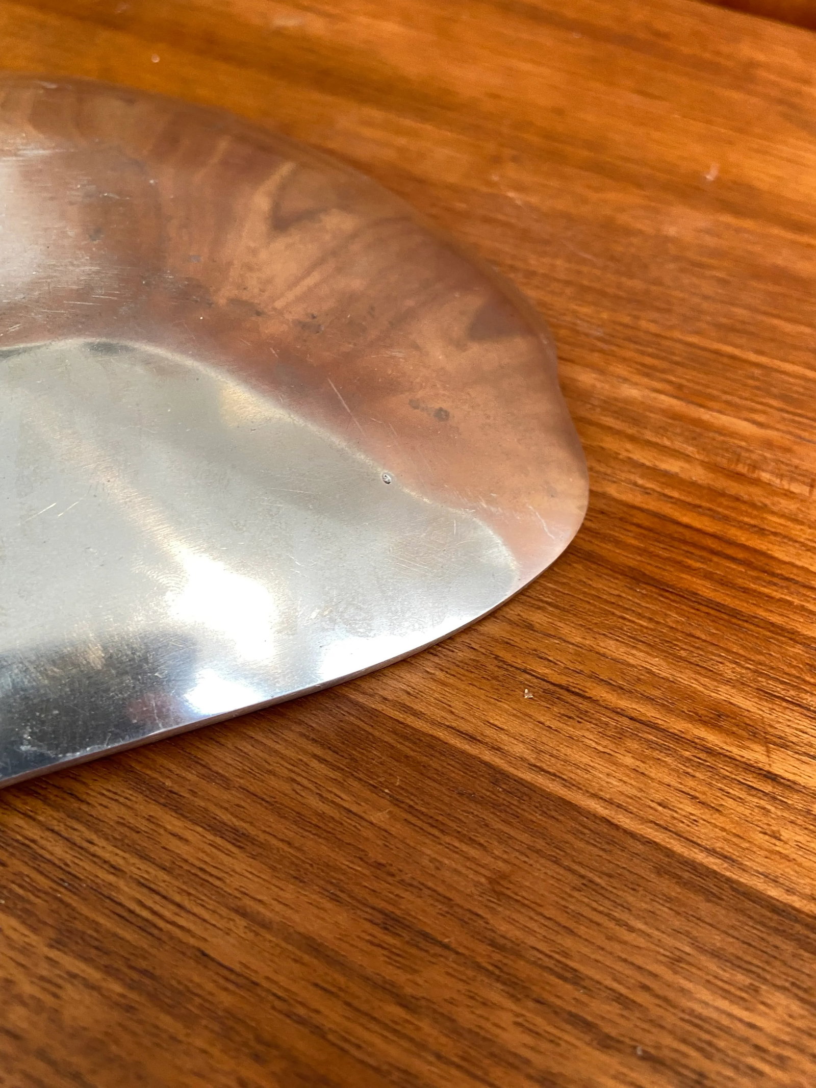 Large 1990s Ginkgo Fan Leaf Shaped Aluminum Metal Coffee Table Tray - 10