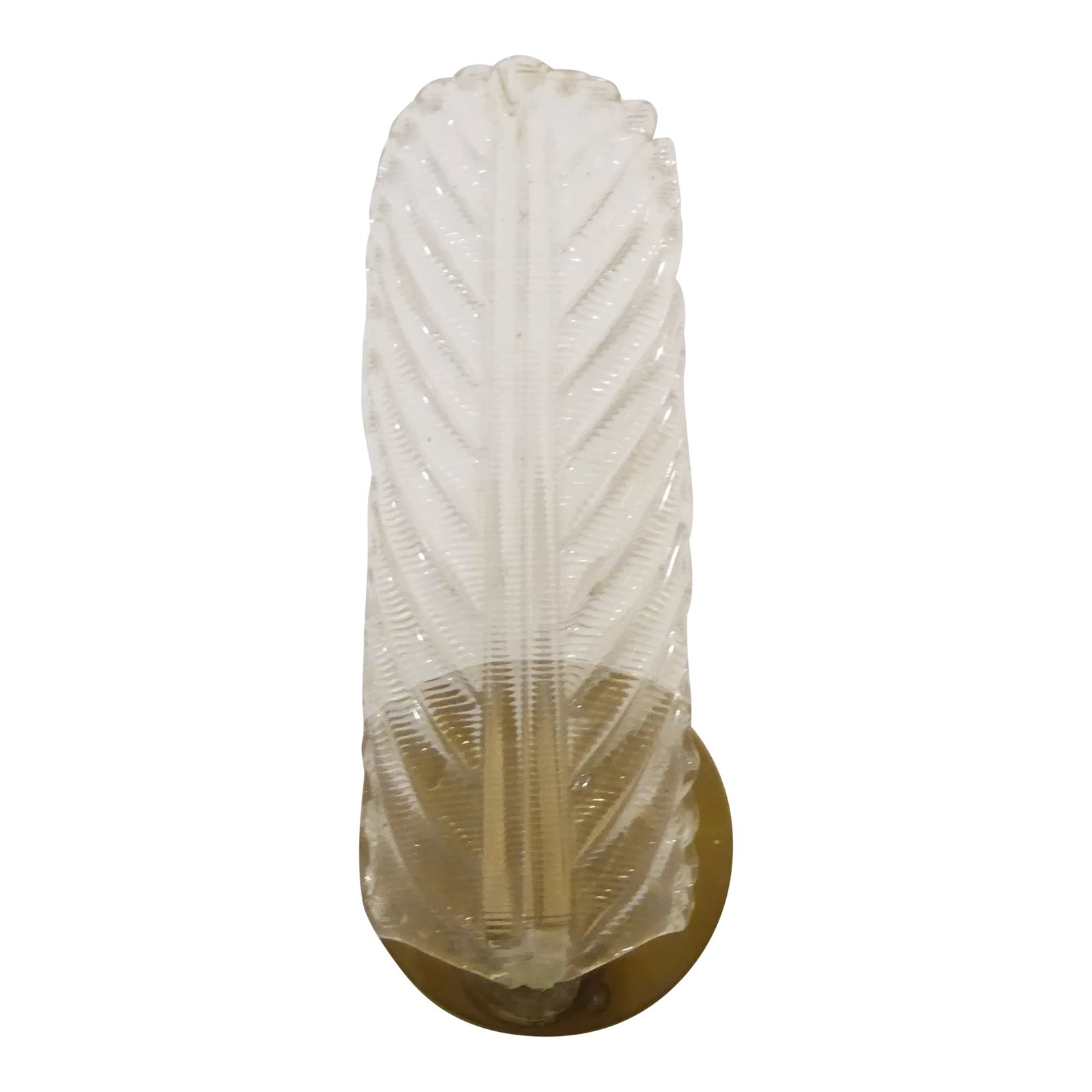 Vintage Murano Glass Sconce: 20th Century Italian Murano glass sconce with updated wiring, add crossbar to install, use up to 60 watt candelabra bulb. Condition: Alterations: Unknown Imperfections: Some Imperfections Condition No