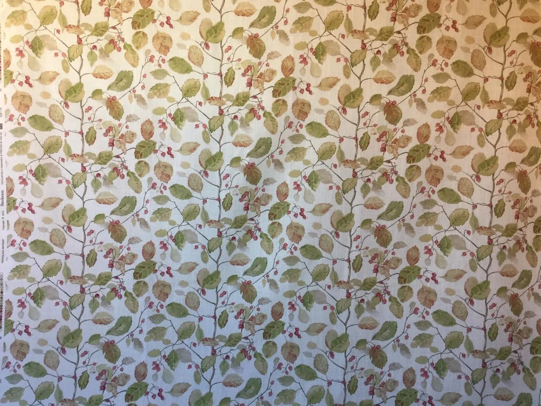 Sanderson Woodland Berries Print Fabric Remnant - 2