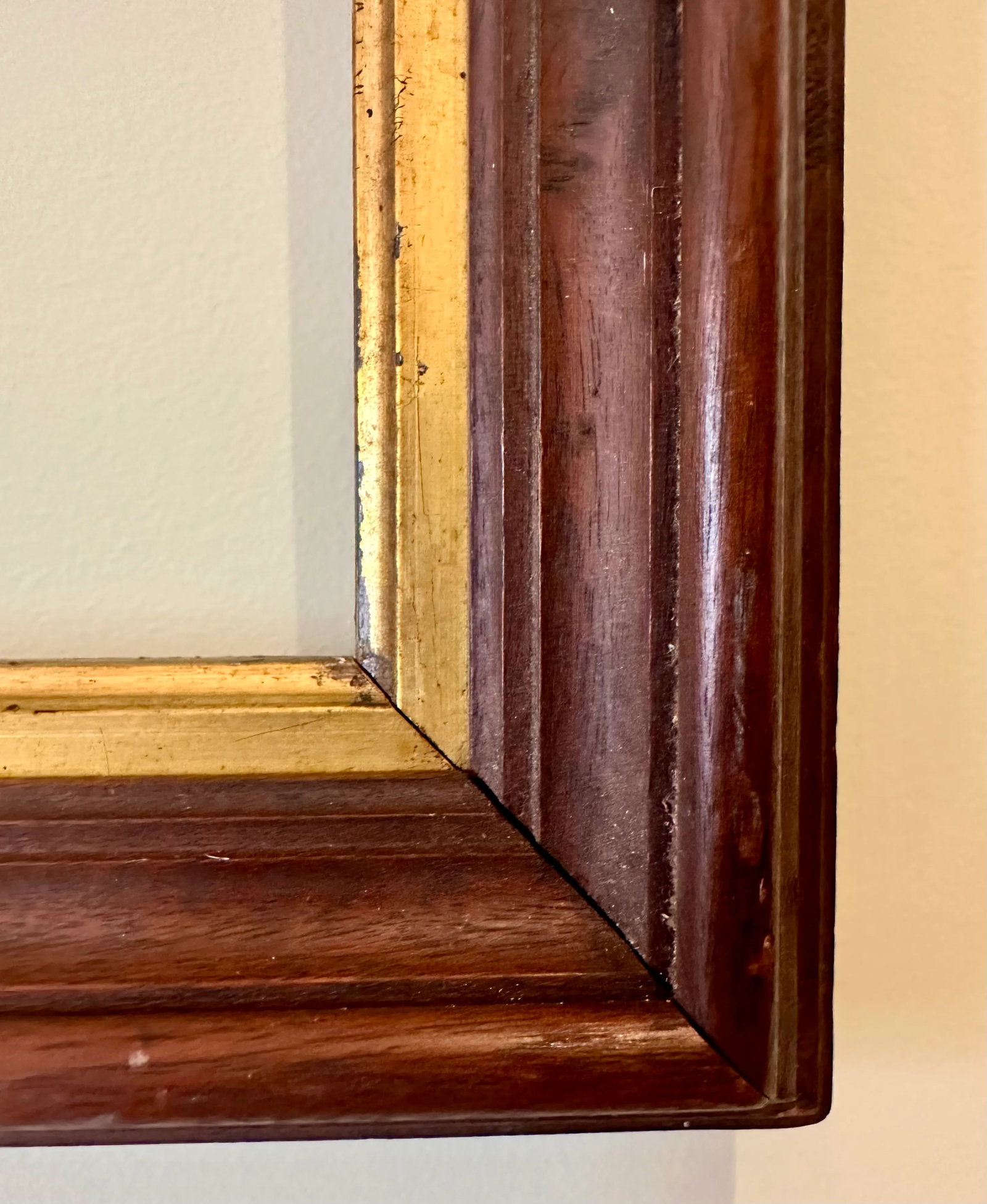 Vintage Long Rectangular Mahogany Wood Frame - 4