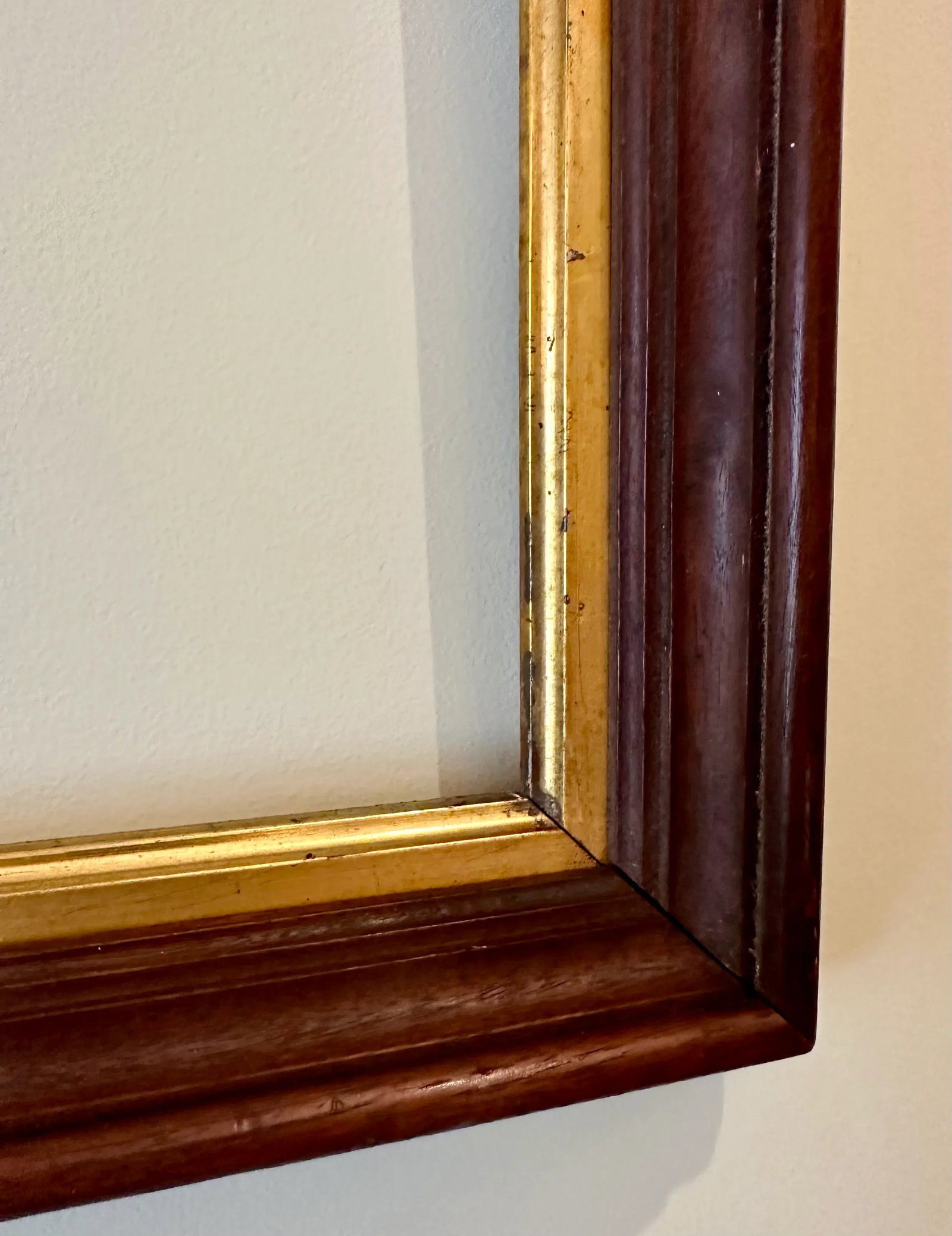 Vintage Long Rectangular Mahogany Wood Frame - 7