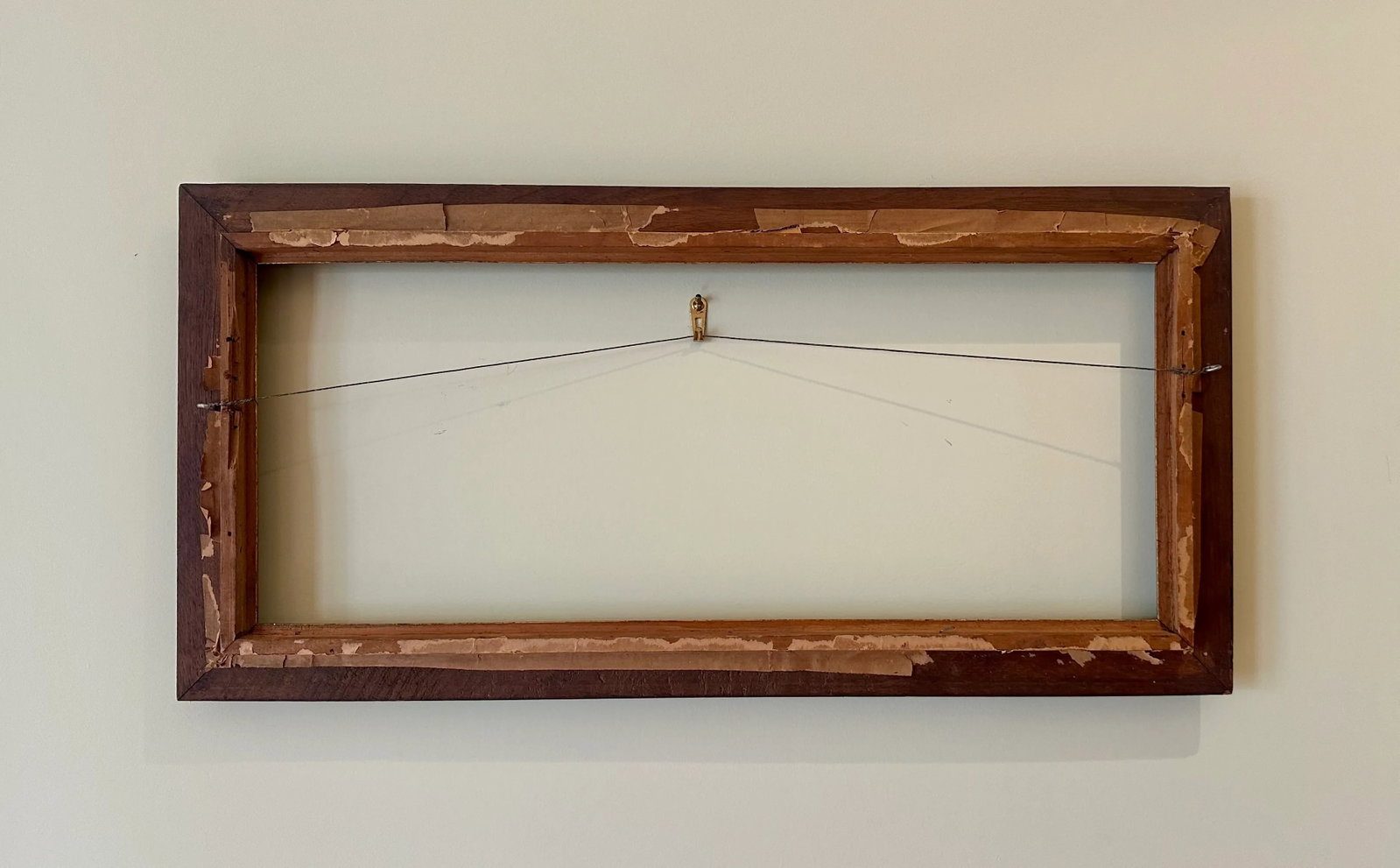 Vintage Long Rectangular Mahogany Wood Frame - 8