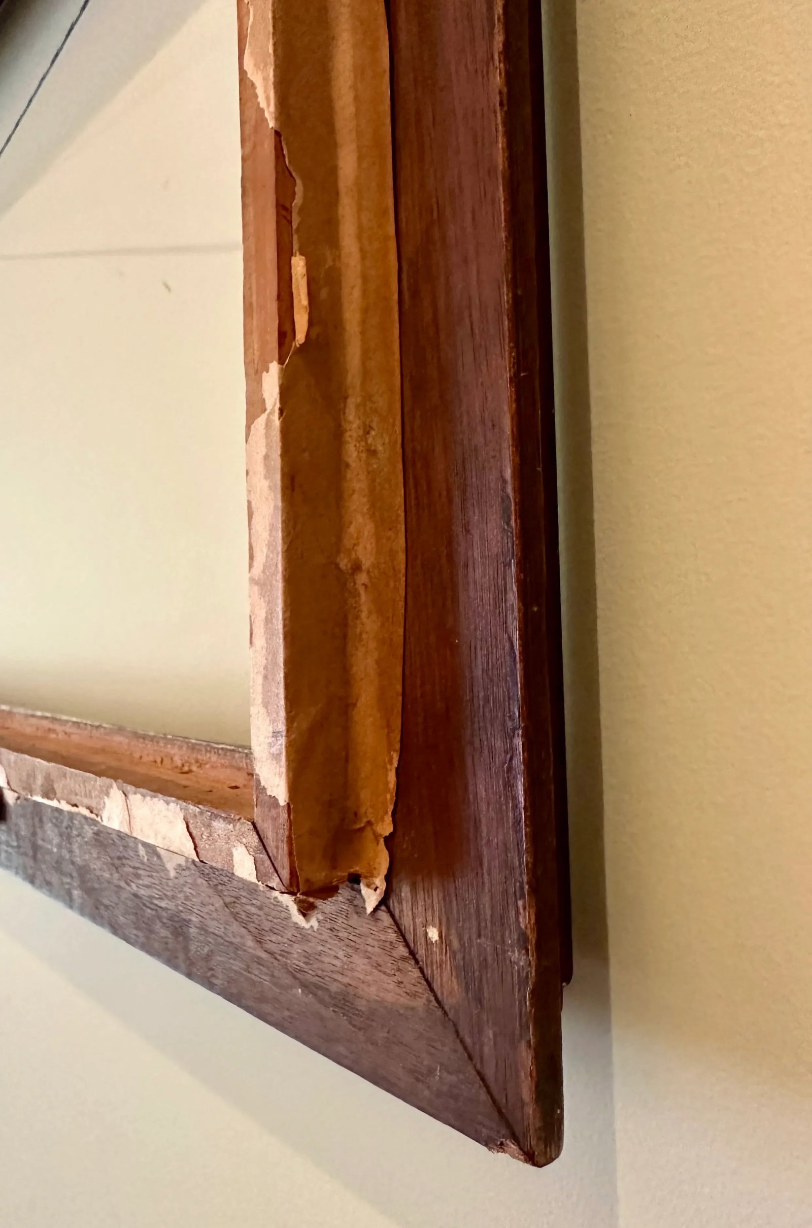 Vintage Long Rectangular Mahogany Wood Frame - 9