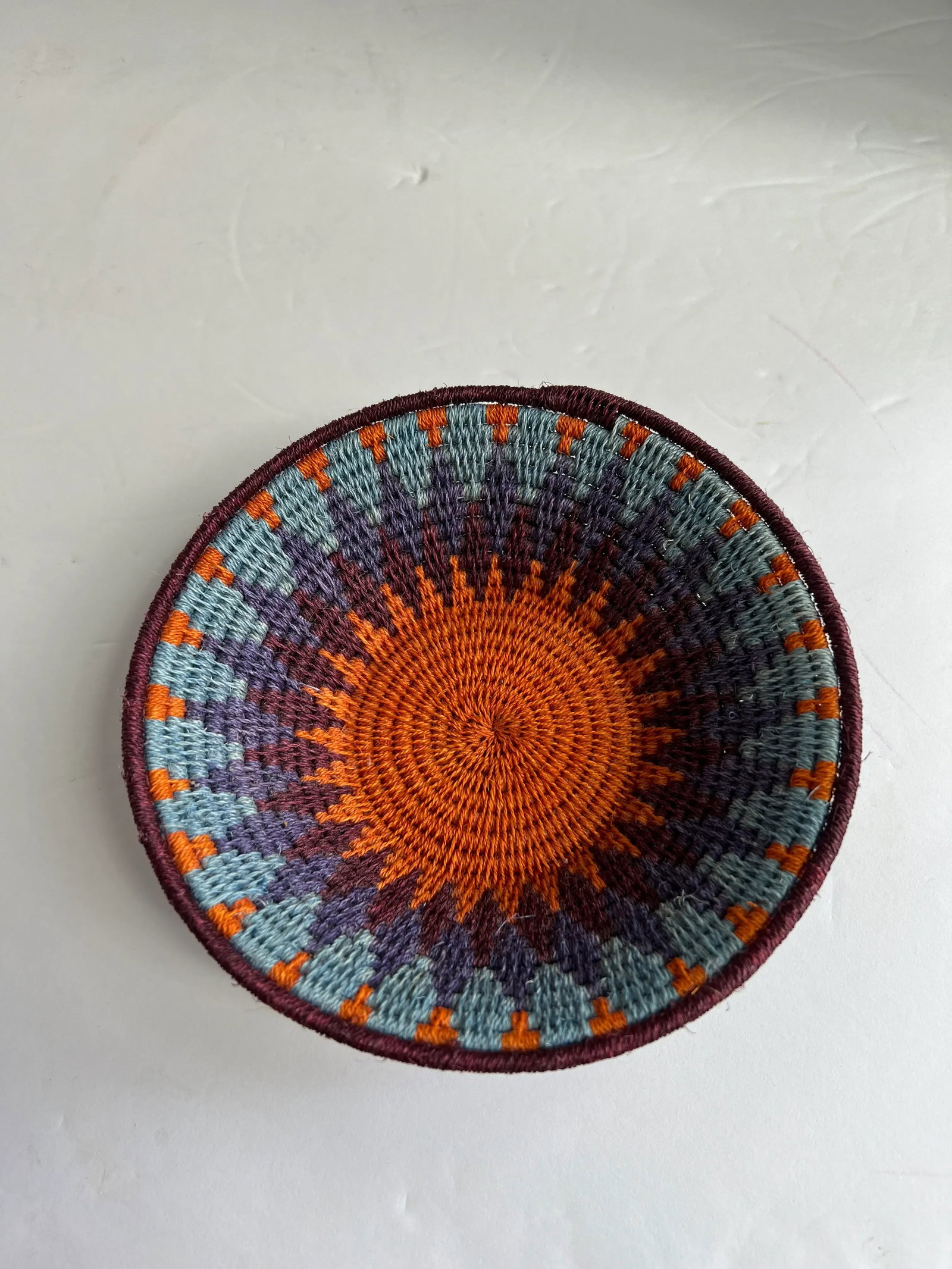 Small Colorful African Basket - 5