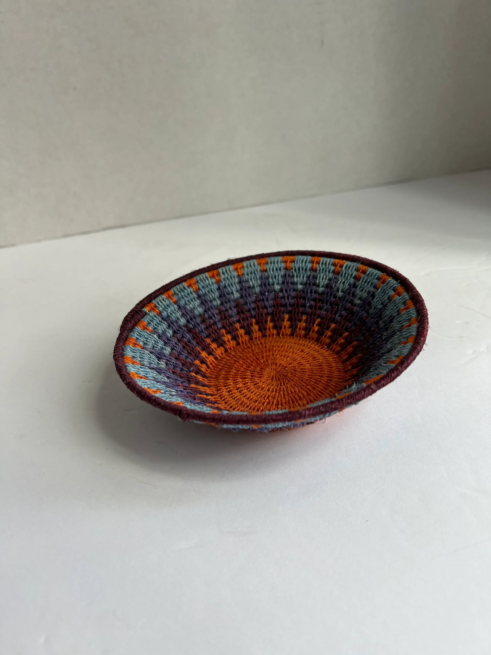 Small Colorful African Basket - 7