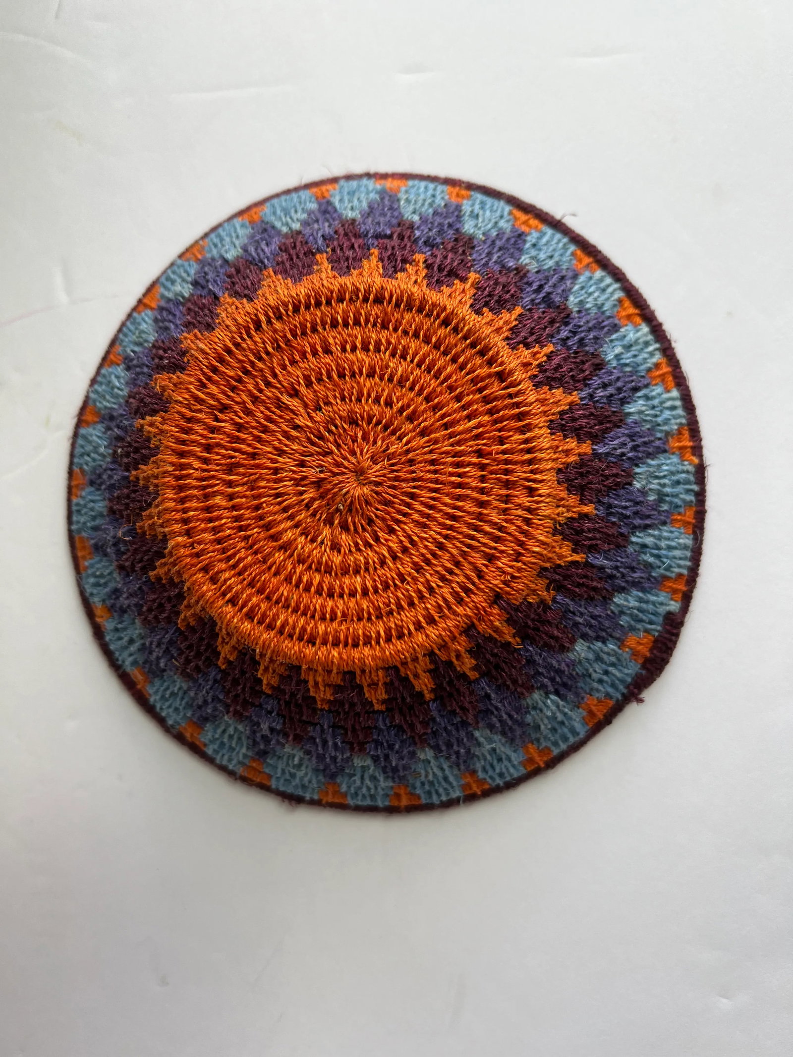Small Colorful African Basket - 8