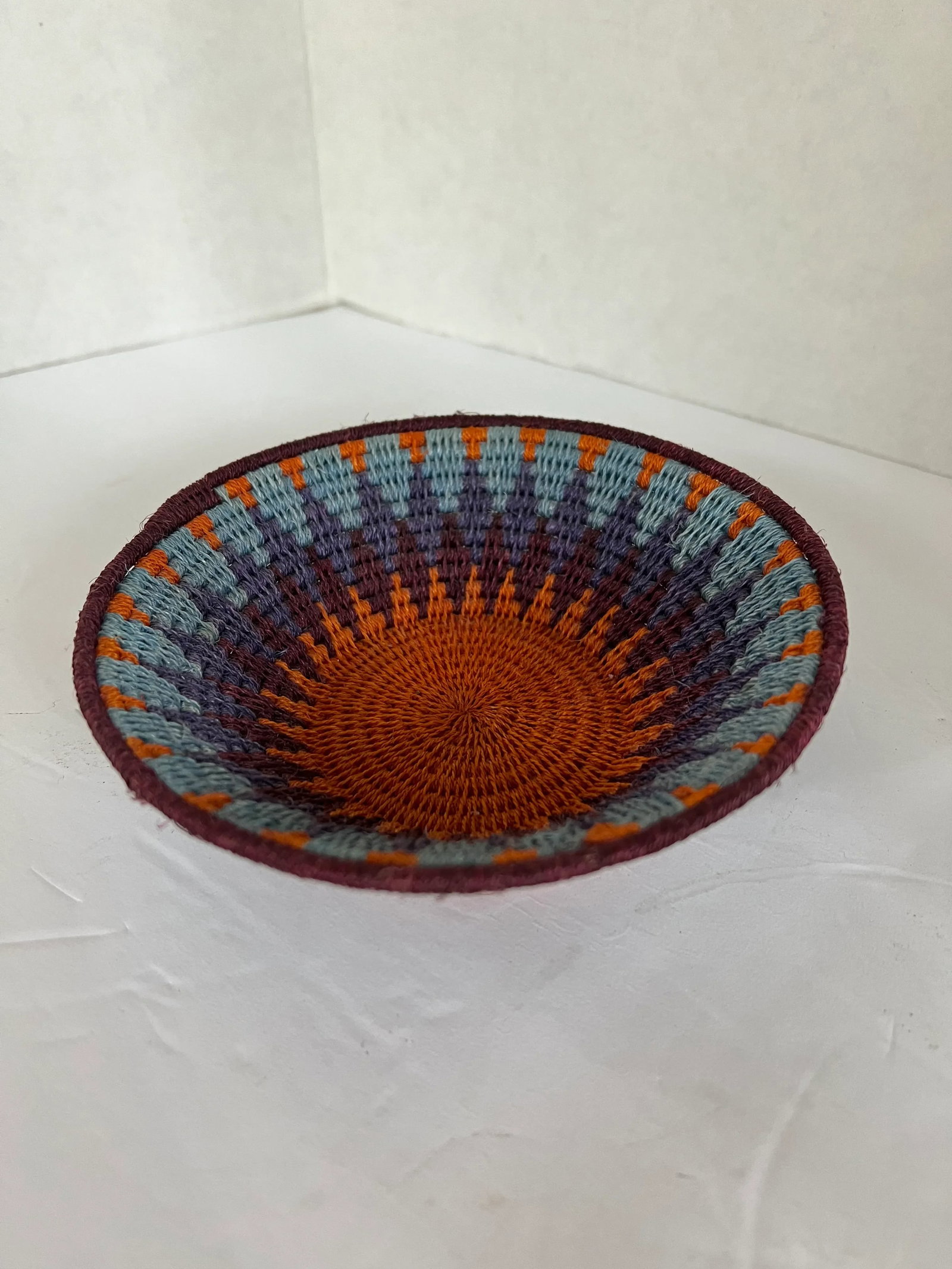Small Colorful African Basket - 9