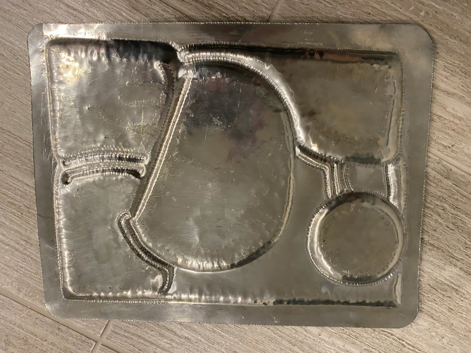 1980s Pewter Tray - 3